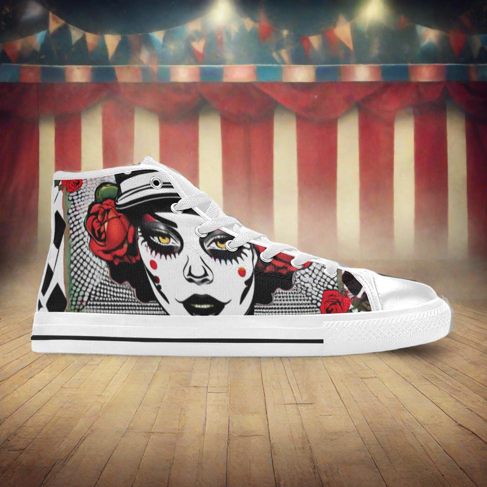 Clown Woman Roses Women