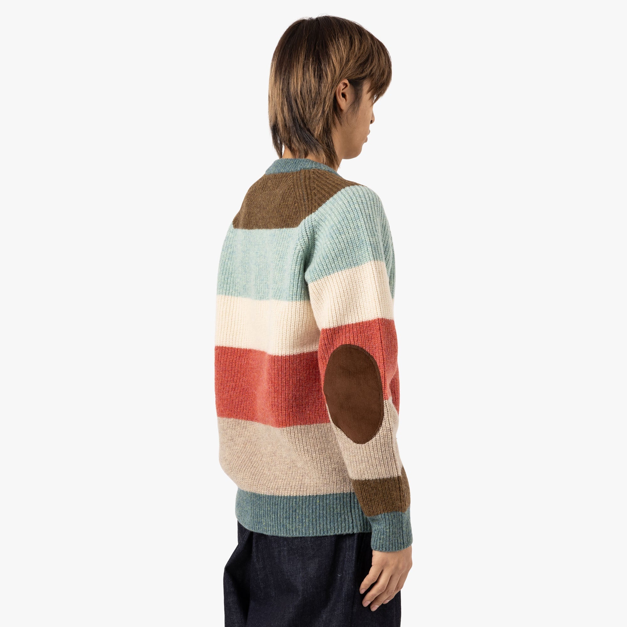 BEAMS PLUS Crew / Multi-Stripe 5G