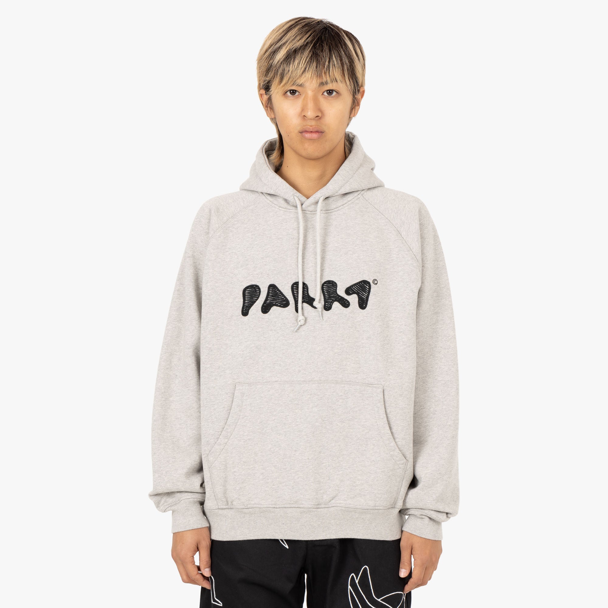 by Parra Blob Logo Hooded Sweatshirt / Heather Grey