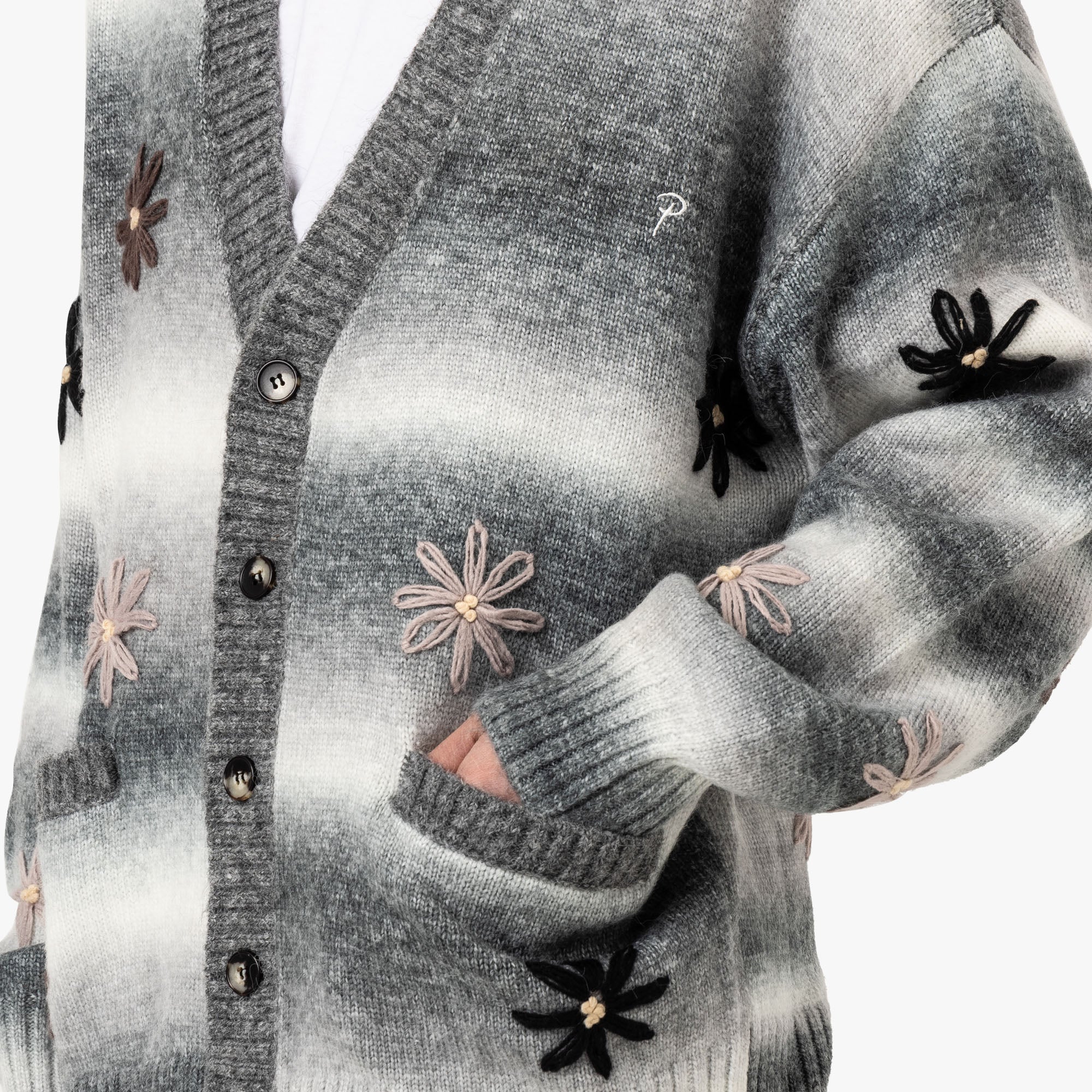 Patta Peace & Love Knitted Cardigan Forged Iron