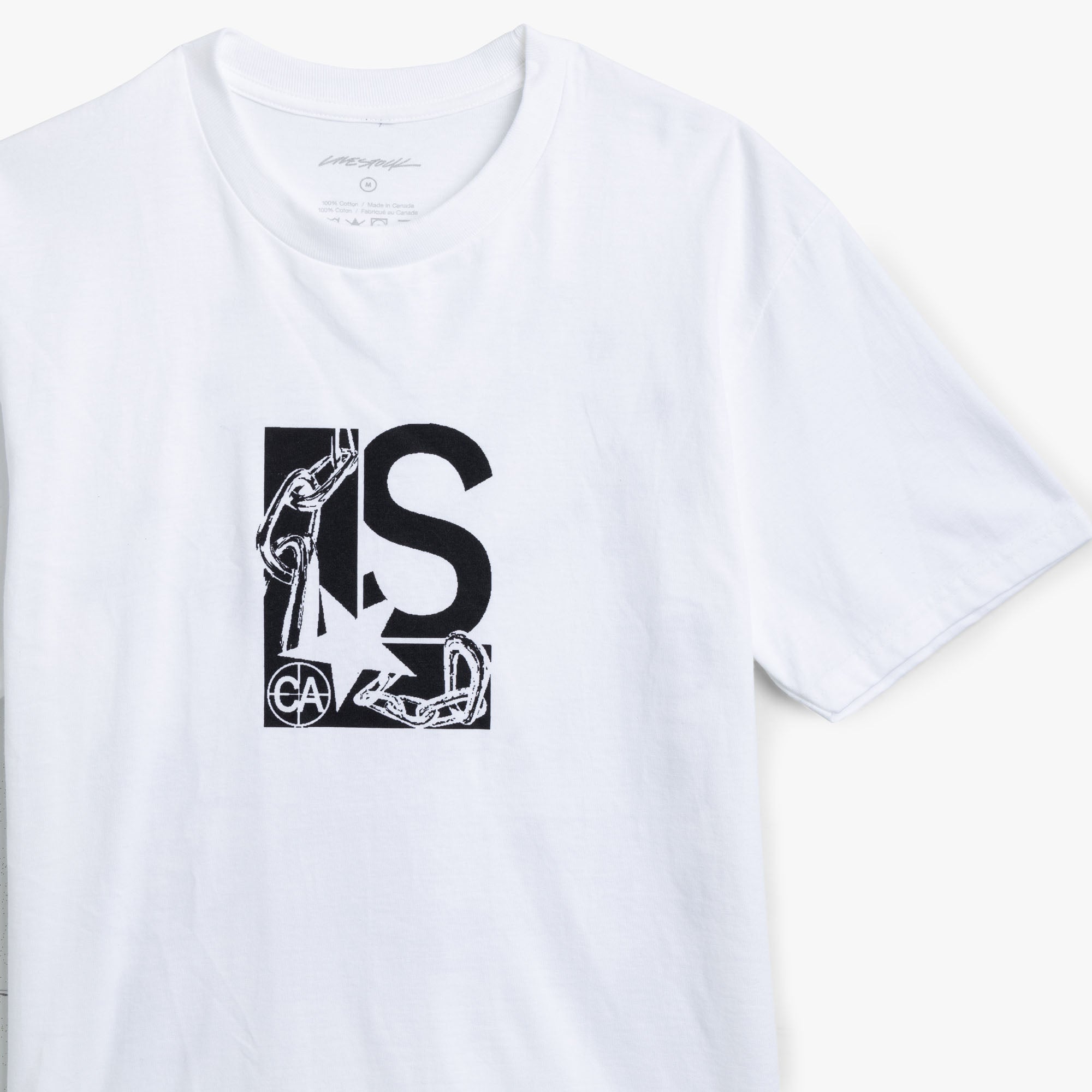 Livestock Chain Logo Early Adopter T-shirt / White