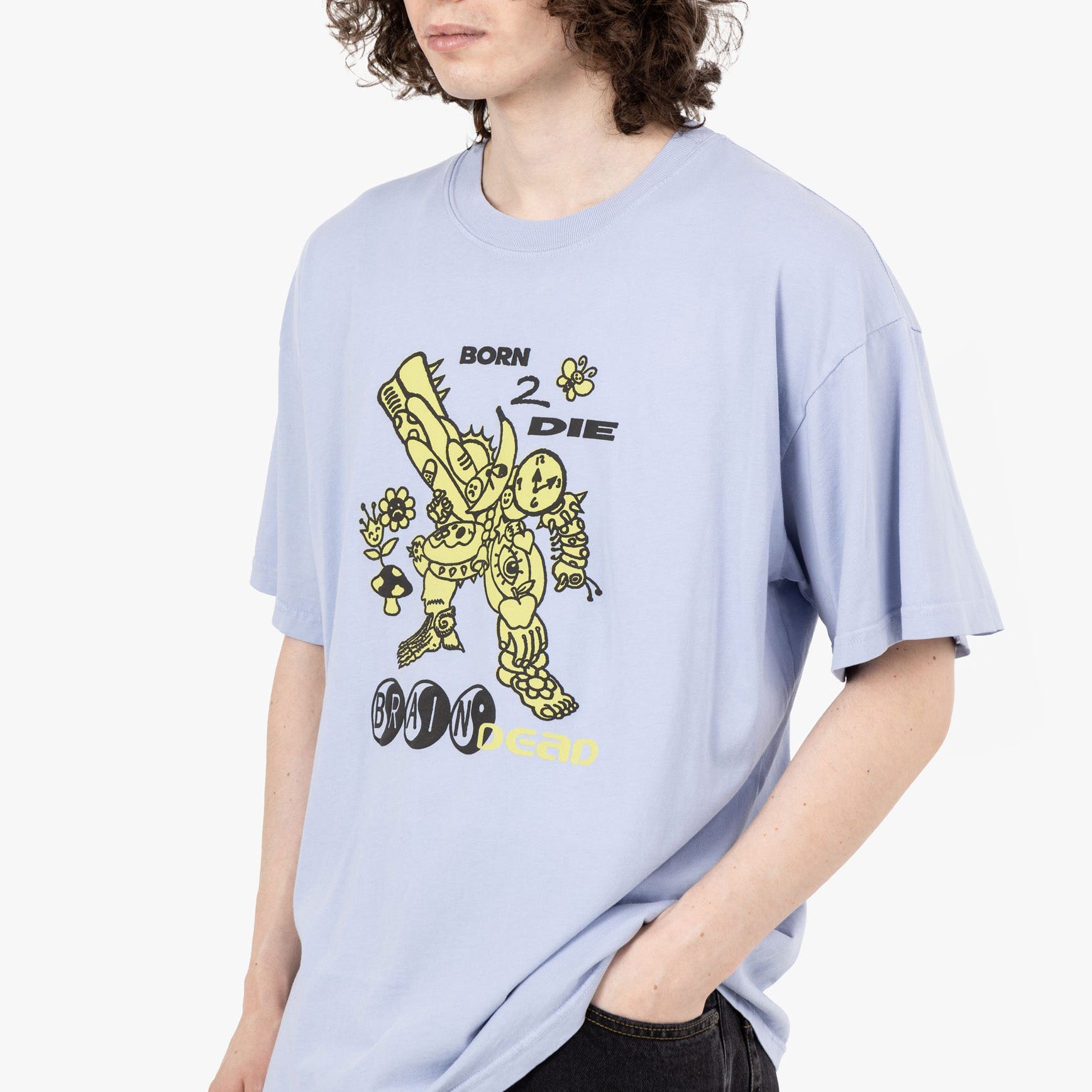 Brain Dead Born 2 Die T-shirt / Periwinkle