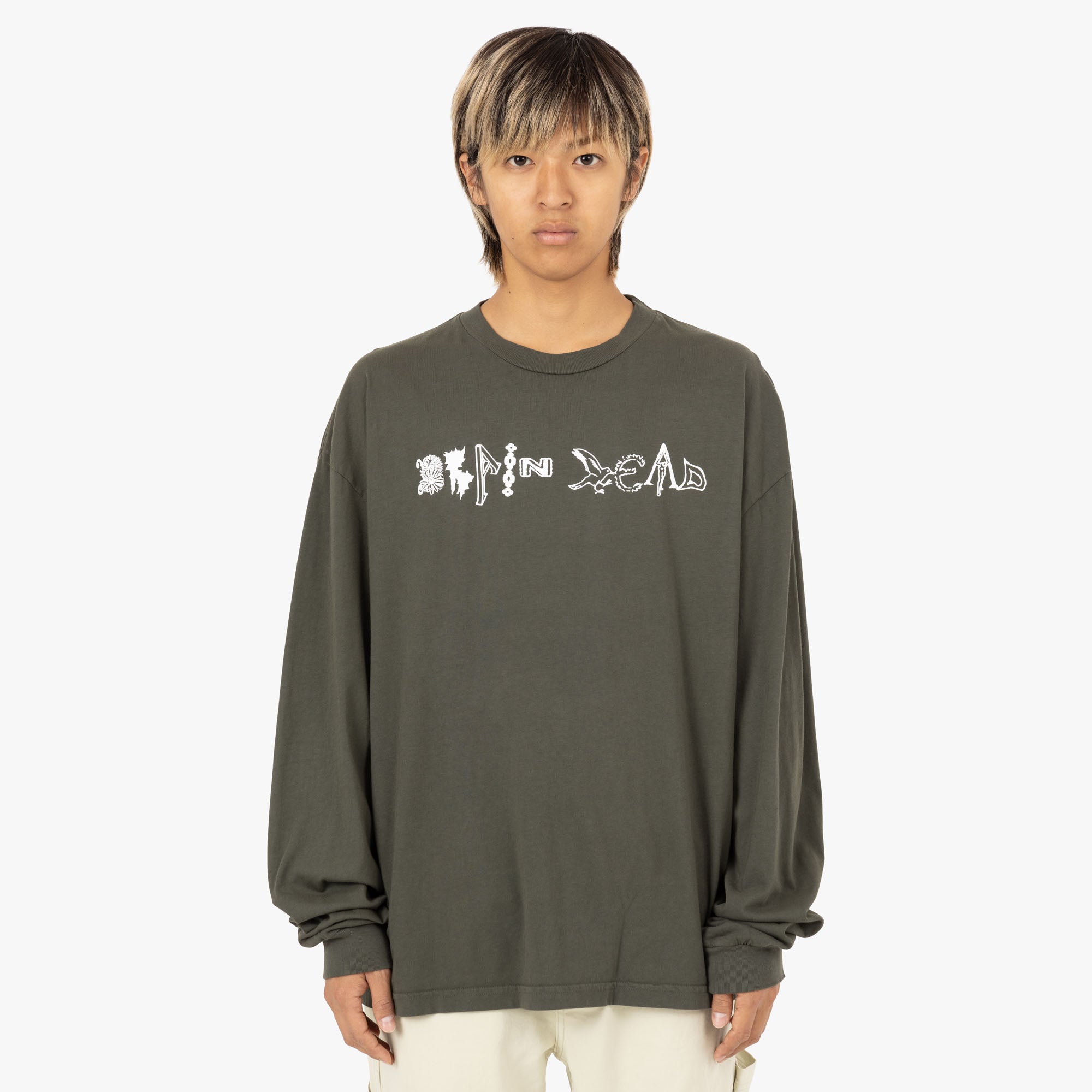 Brain Dead Earth Wisdom L/S Shirt / Dark Green