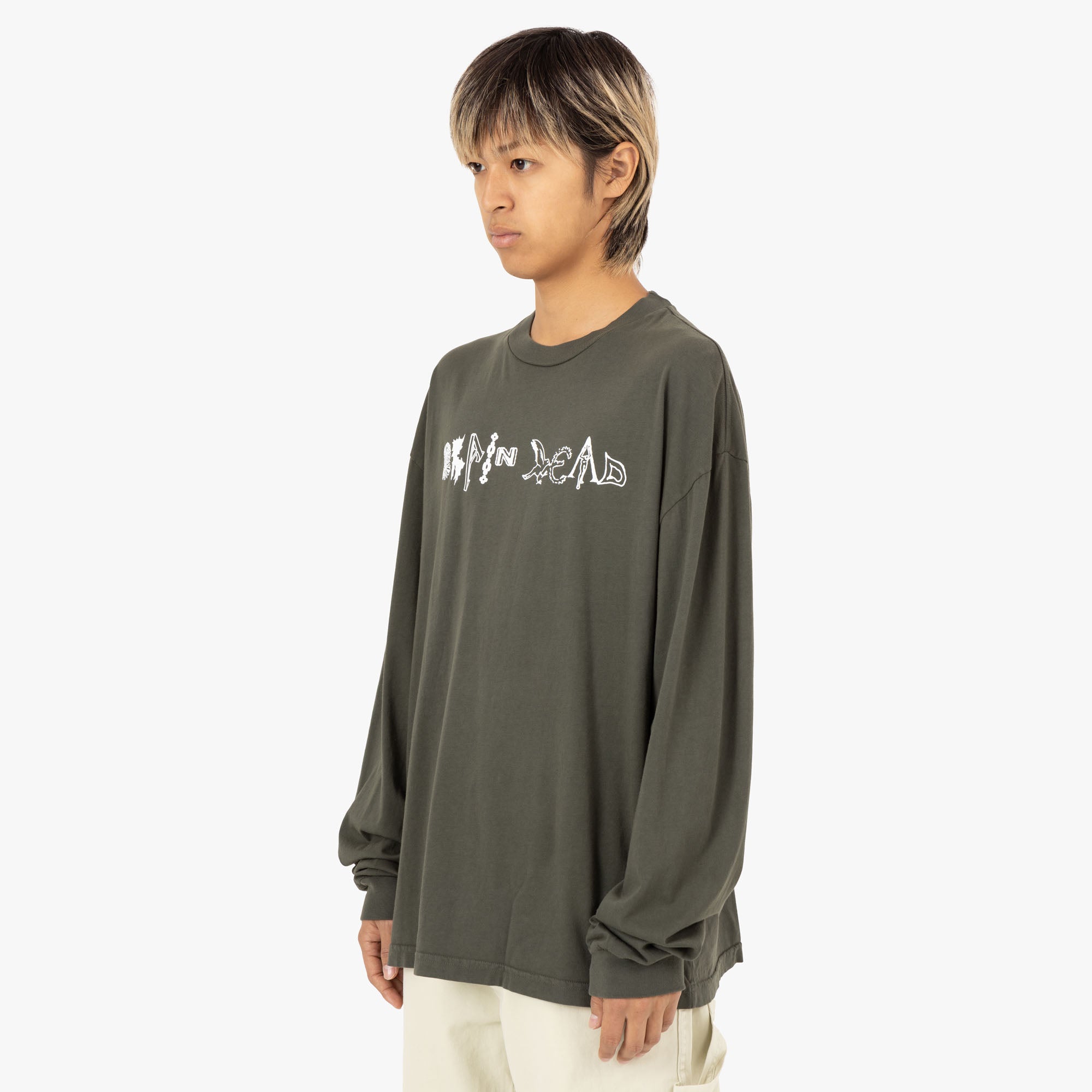 Brain Dead Earth Wisdom L/S Shirt / Dark Green