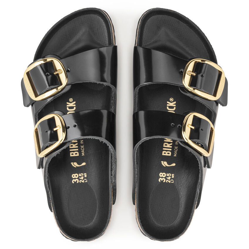 WOMEN'S BIRKENSTOCK ARIZONA BIG BUCKLE | HIGH SHINE BLACK