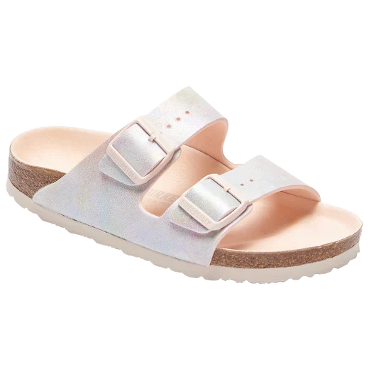 WOMEN'S BIRKENSTOCK ARIZONA VEGAN MICROFIBER | IRIDESCENT LIGHT ROSE