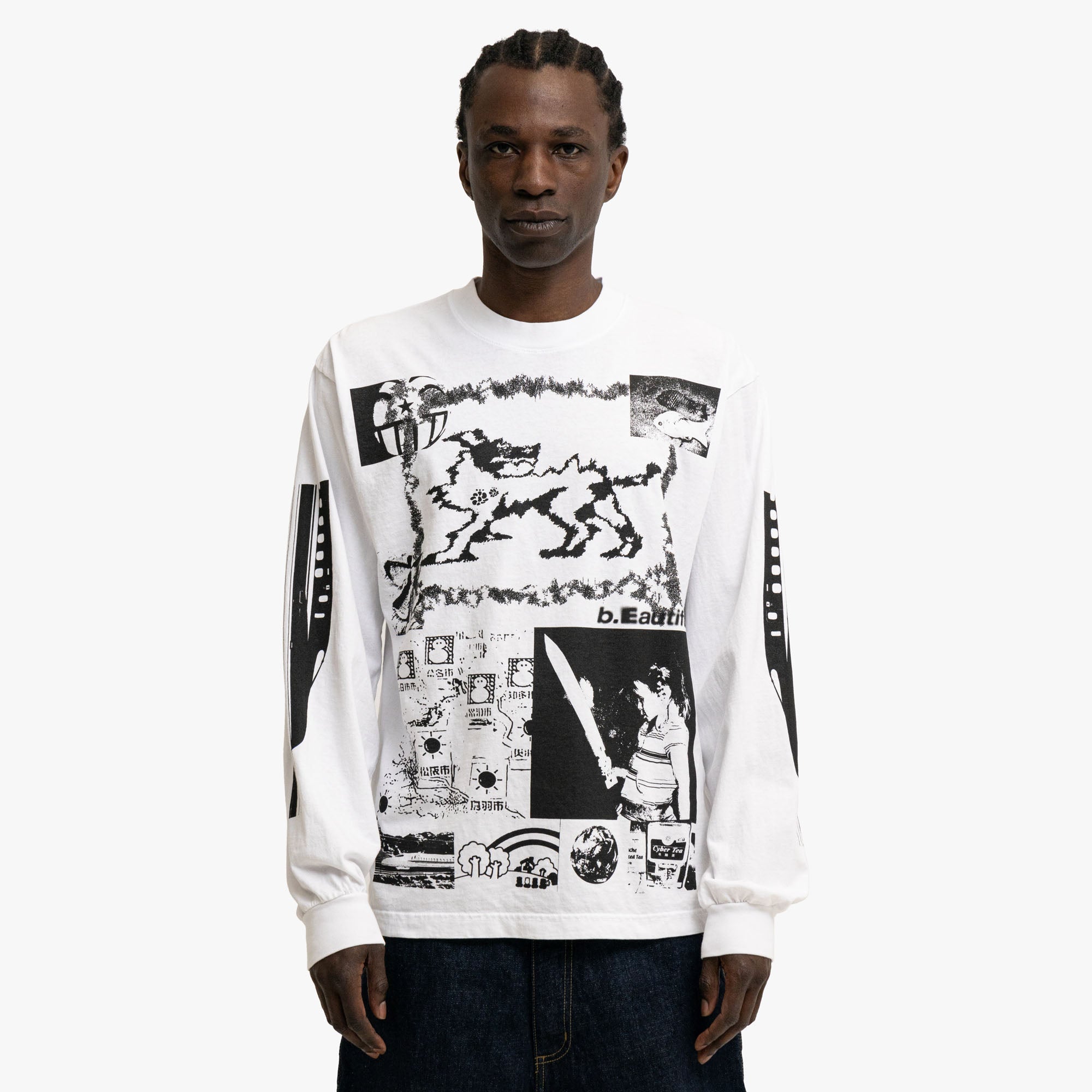 b.Eautiful x kiiro Shinkansen LS Shirt White