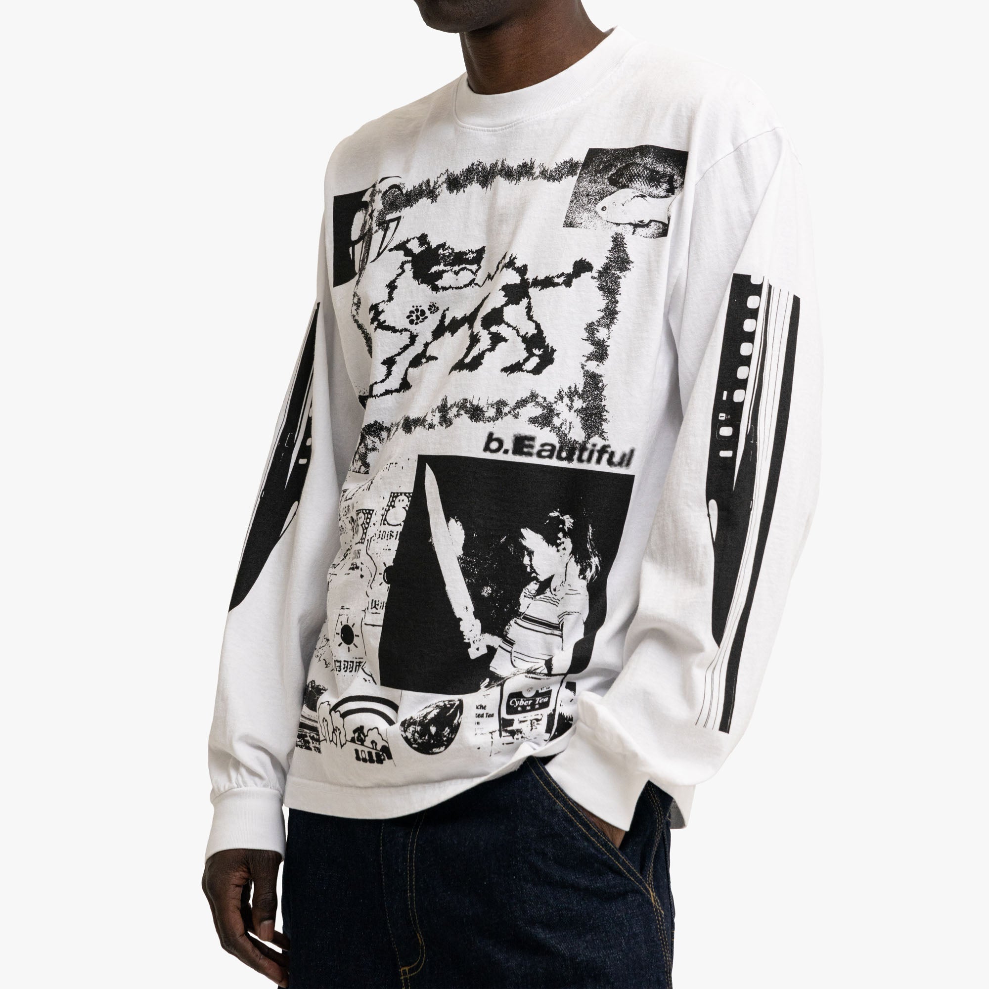 b.Eautiful x kiiro Shinkansen LS Shirt White
