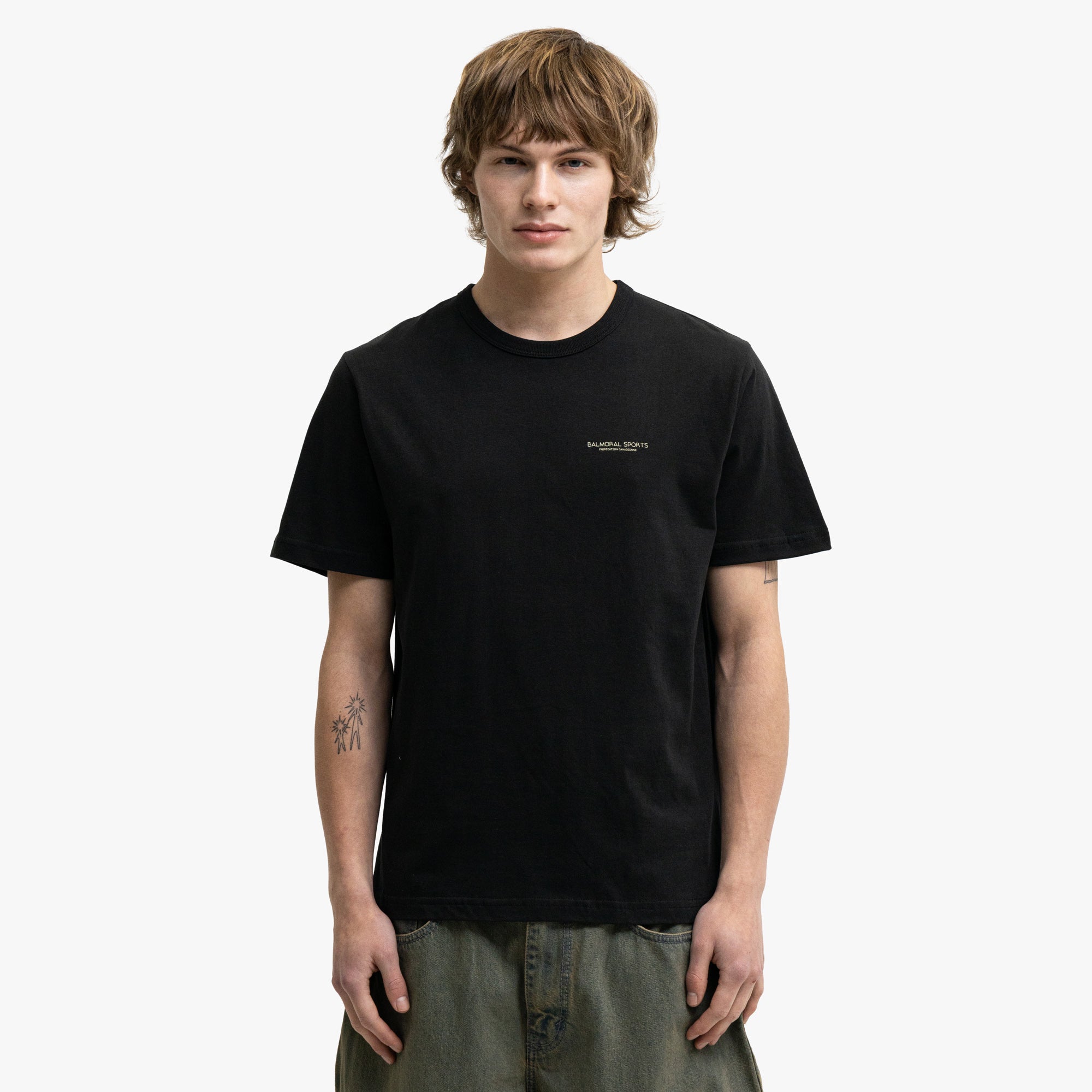Balmoral Études T-Shirt Washed Black / Cream