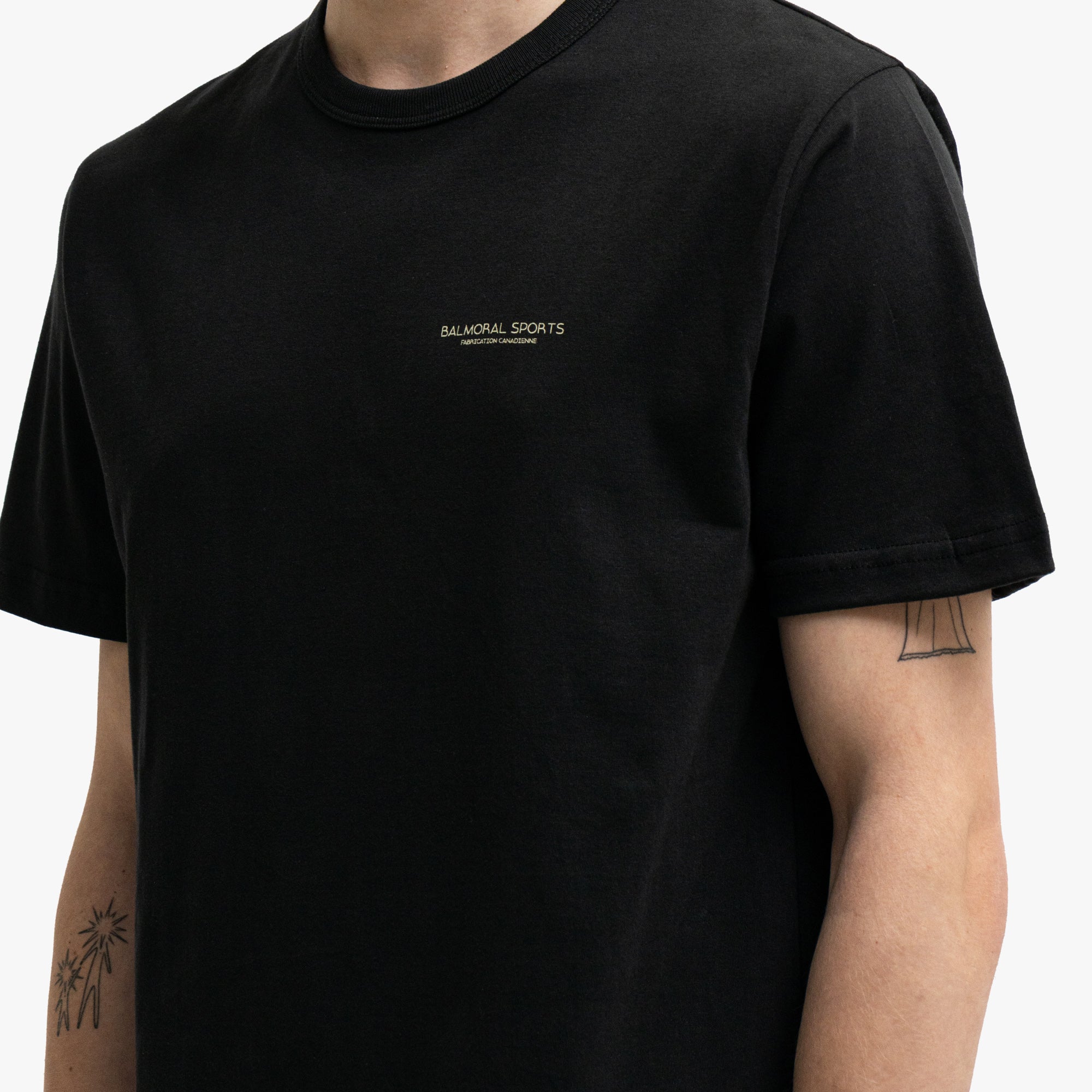 Balmoral Études T-Shirt Washed Black / Cream
