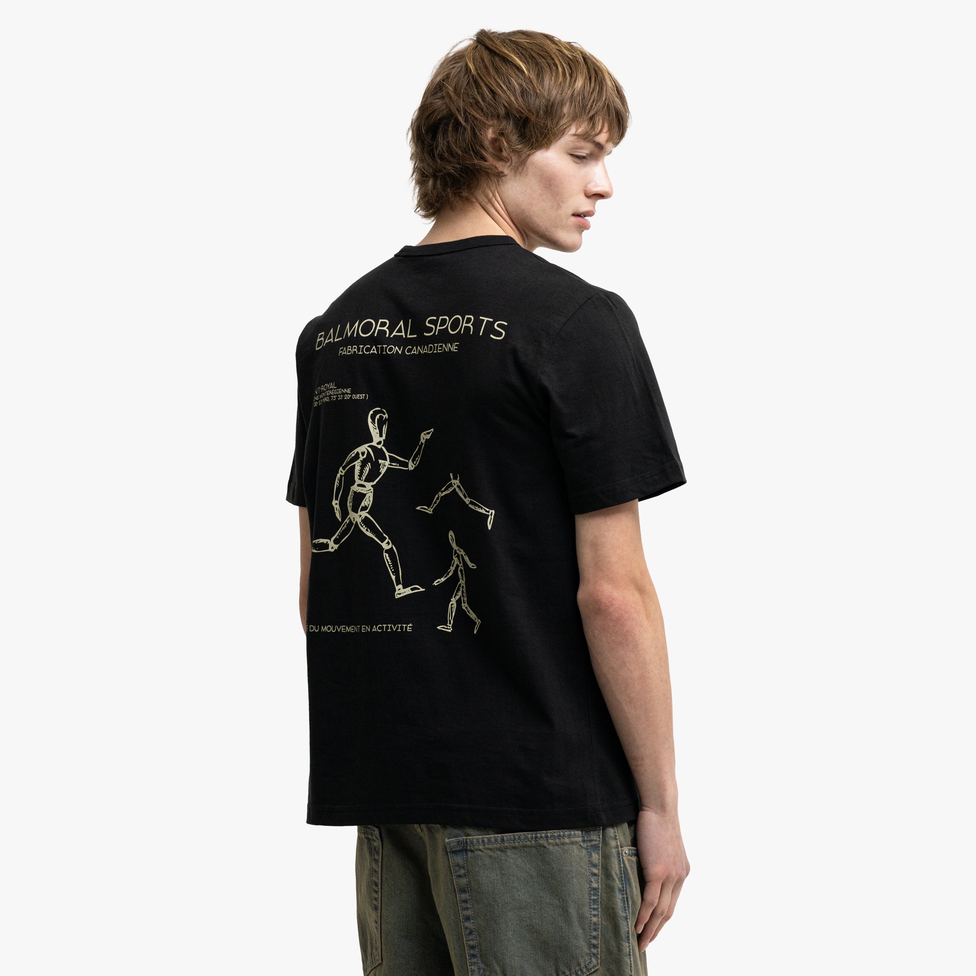 Balmoral Études T-Shirt Washed Black / Cream