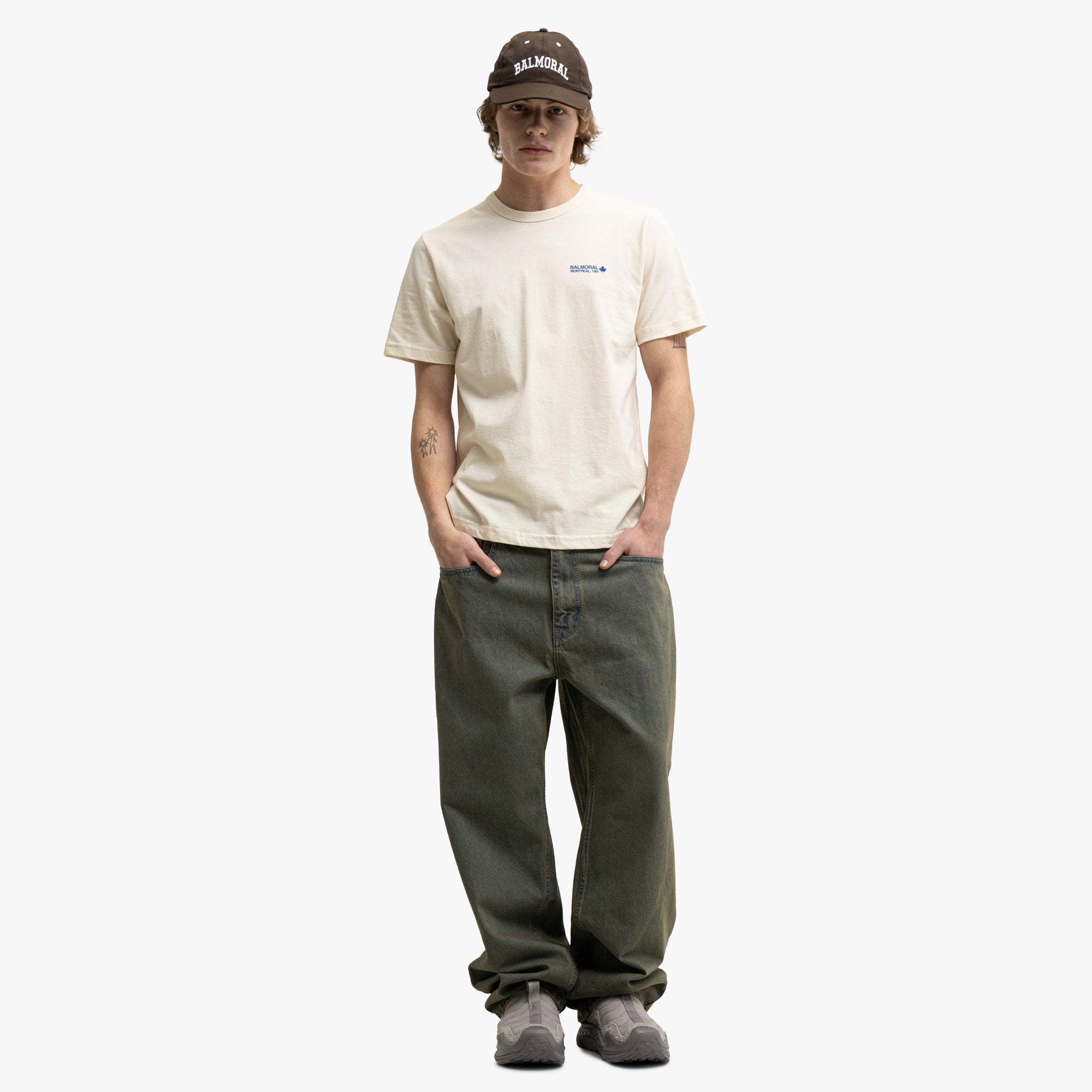 Balmoral Radius T-Shirt Natural / Light Blue