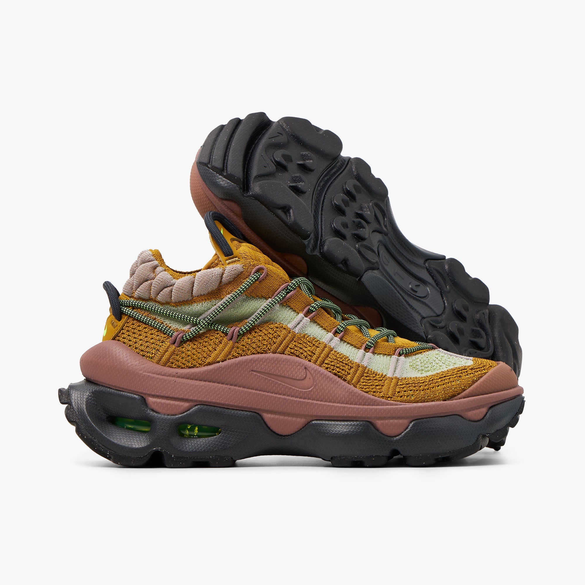 Nike Women's Air Max Flyknit Venture Bronzine / Volt - Smokey Mauve