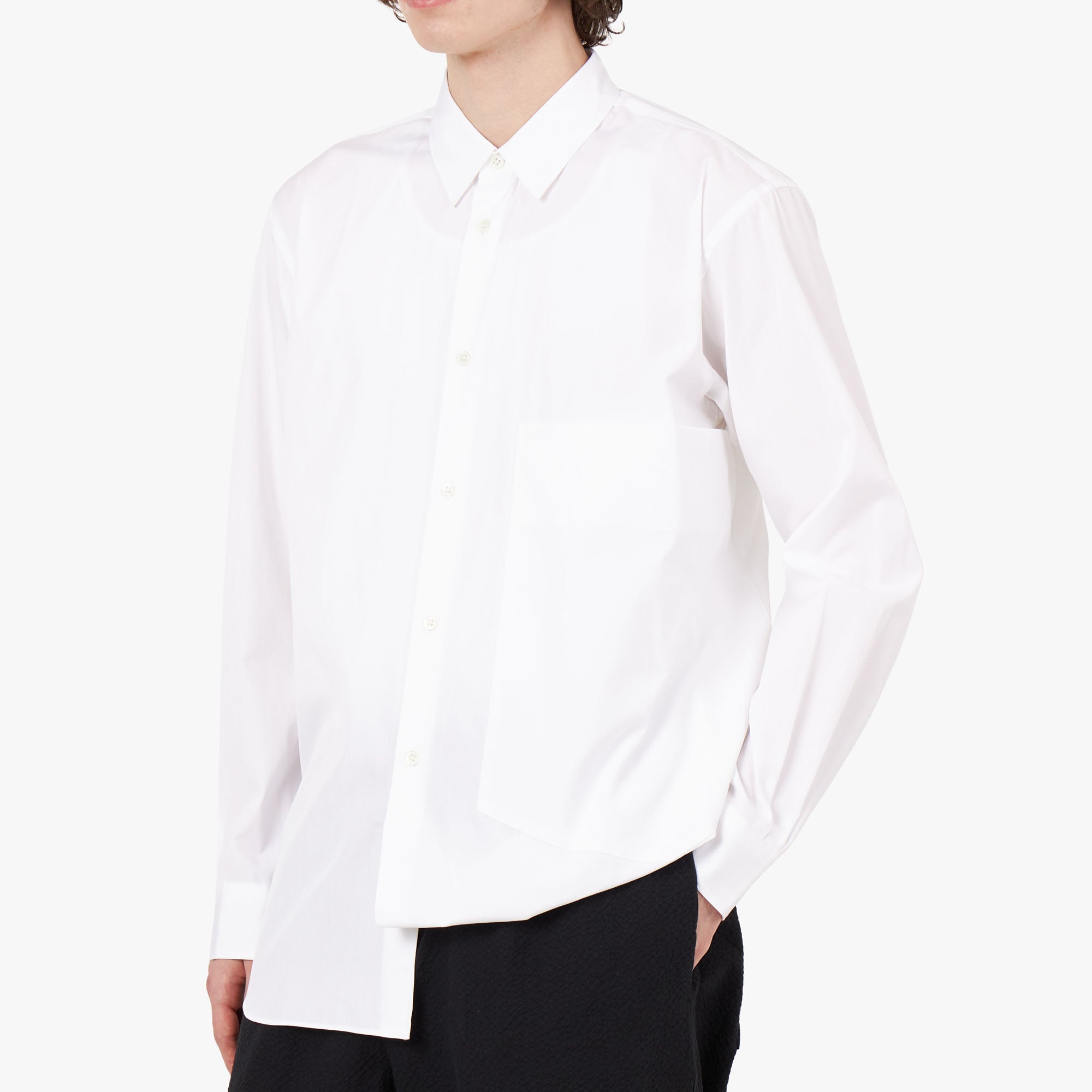 COMME des GARÇONS SHIRT Oversized Pocket Shirt / White