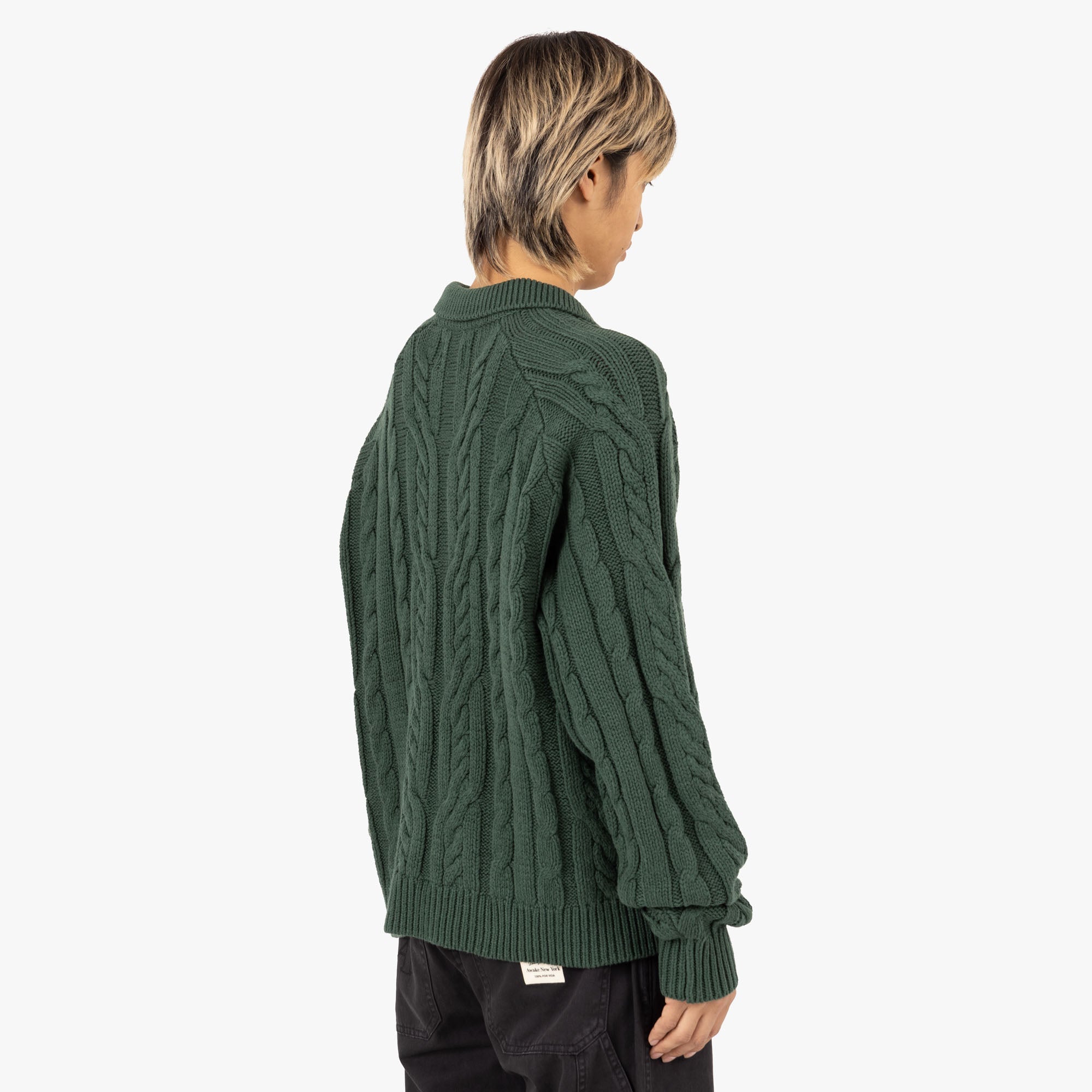 Honor The Gift Cable Zip Leisure Henley / Green