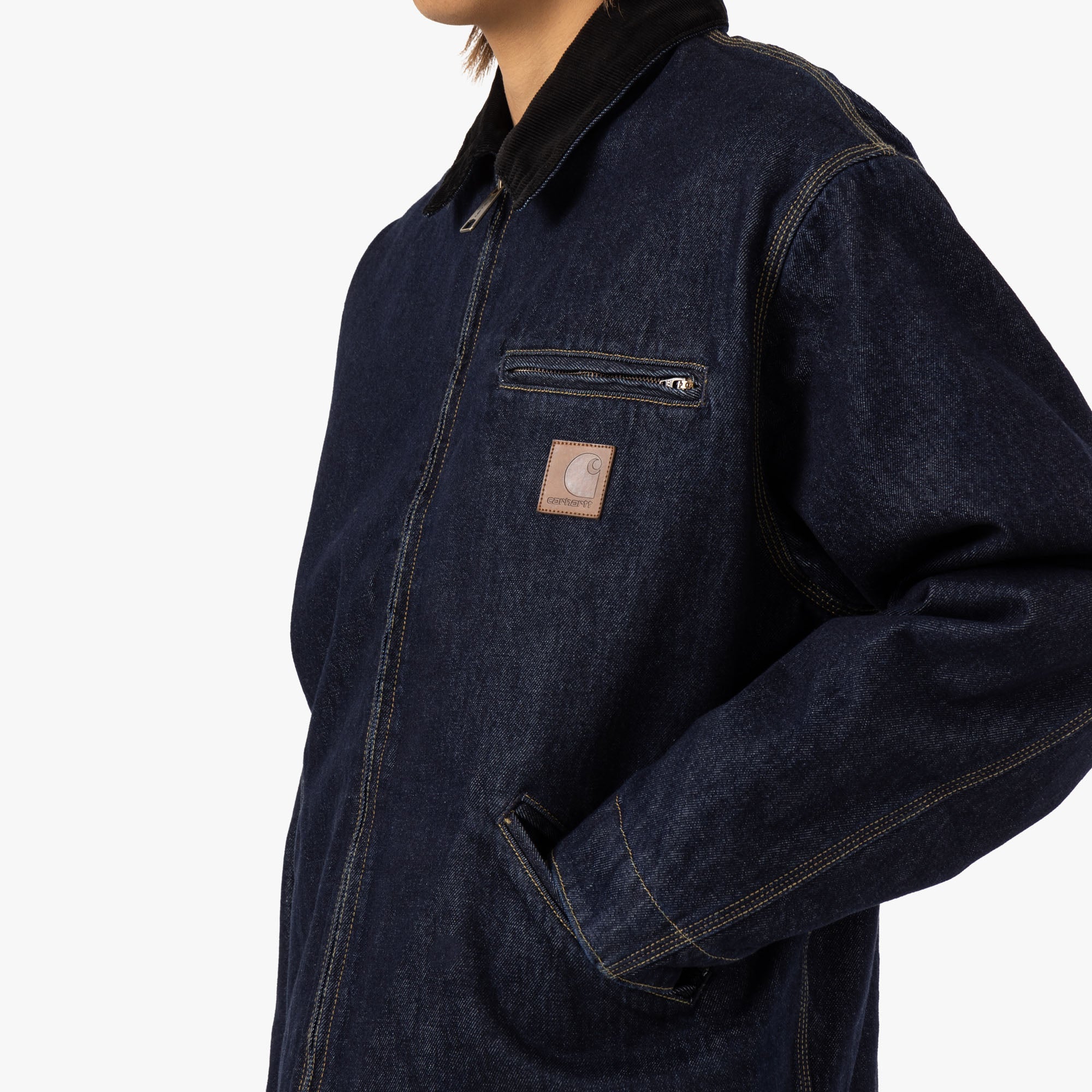 Carhartt WIP OG Detroit Jacket / Denim Blue / Black Rinsed