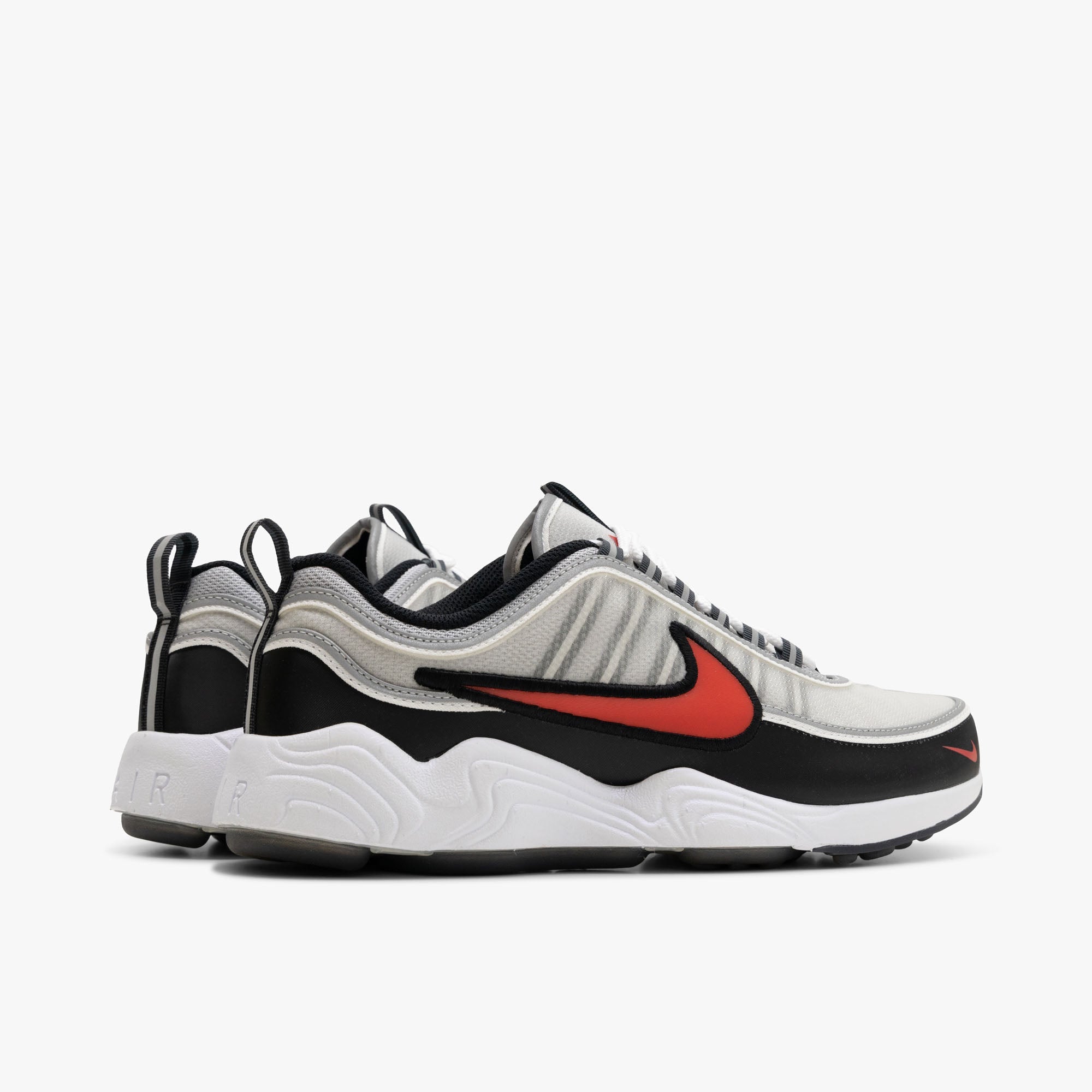 Nike Air Zoom Spiridon Metallic Silver / Sport Red - Black