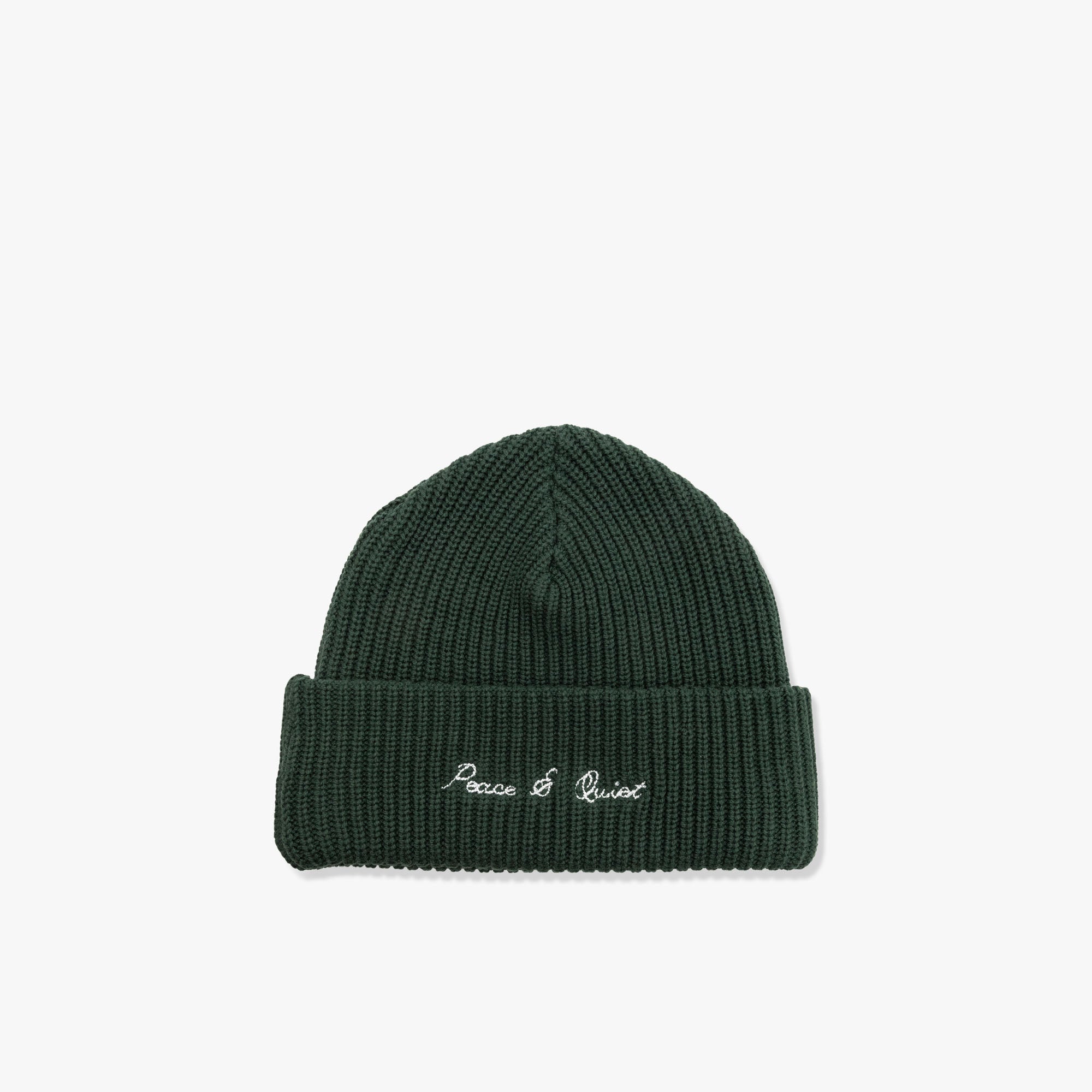 Museum Of Peace & Quiet Signature Rib Knit Beanie / Forest
