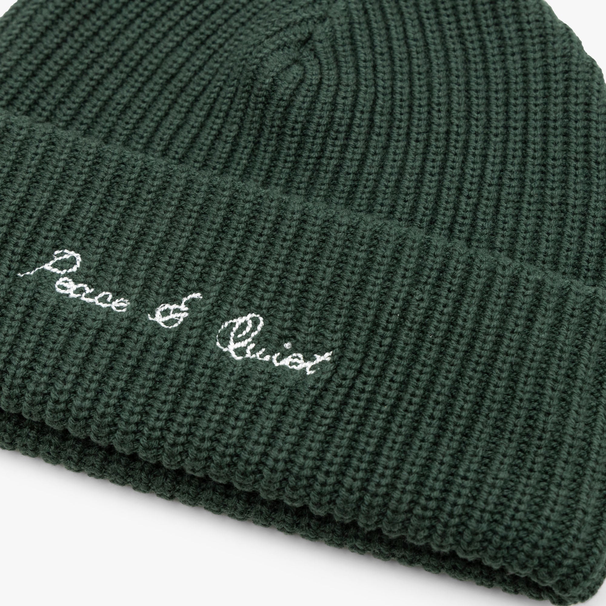 Museum Of Peace & Quiet Signature Rib Knit Beanie / Forest