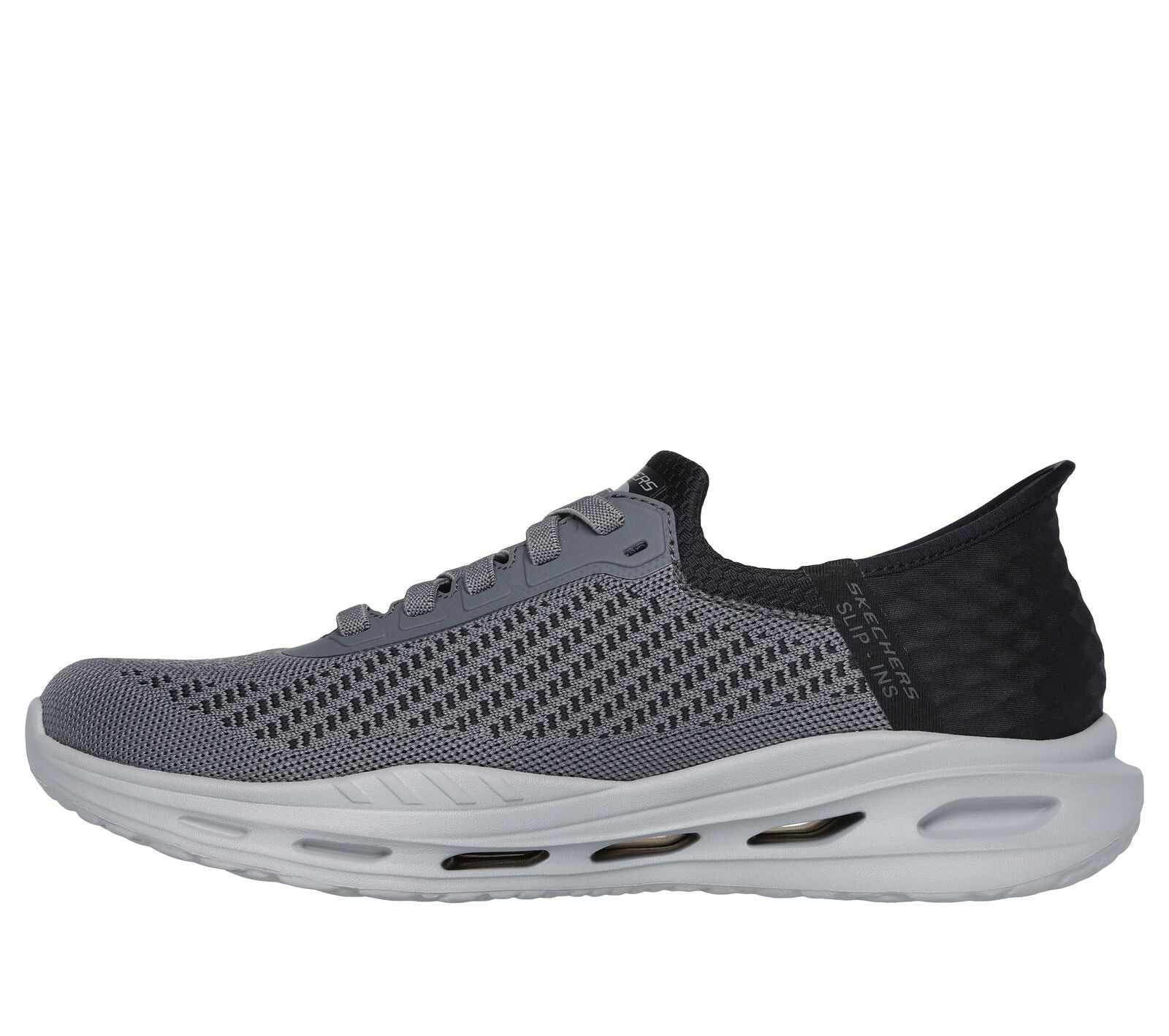 MEN'S SKECHERS SLIP-INS RELAXED FIT: ARCH FIT ORVAN - DREX | GRAY / BLACK