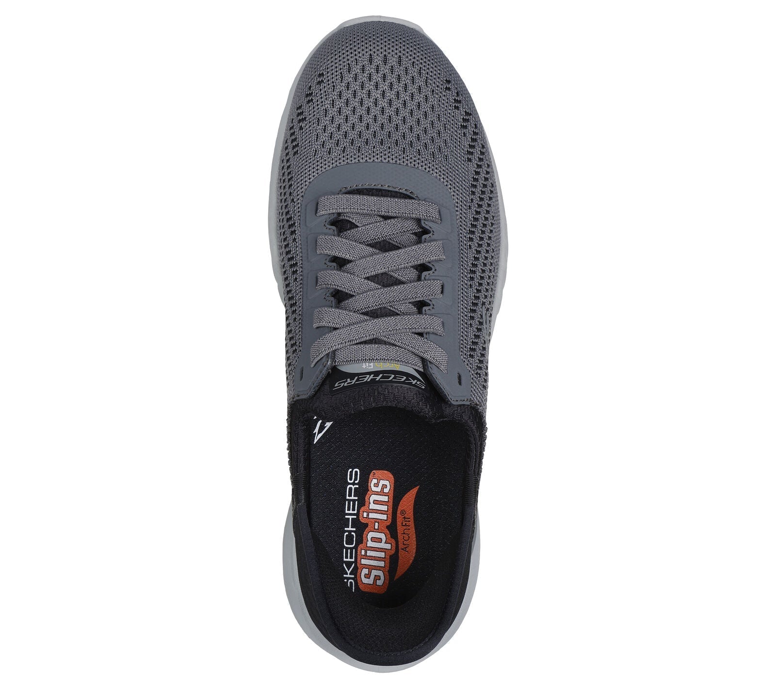 MEN'S SKECHERS SLIP-INS RELAXED FIT: ARCH FIT ORVAN - DREX | GRAY / BLACK