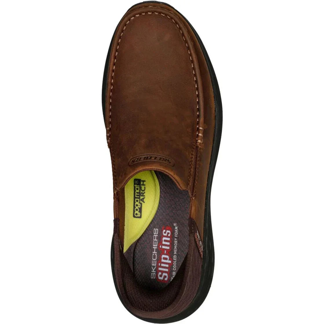 MEN'S SKECHERS SLIP-INS RELAXED FIT PARSON - OSWIN | DARK BROWN