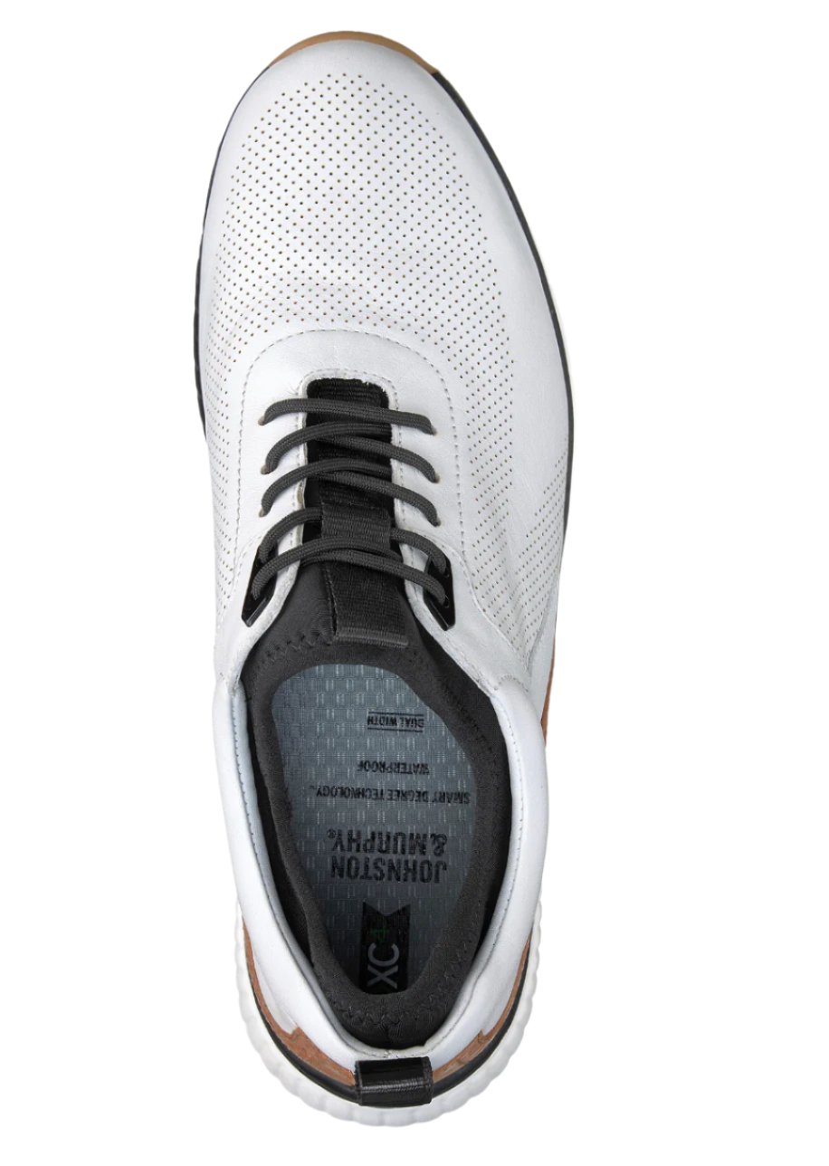 MEN'S JOHNSTON & MURPHY XC4 H1-LUXE HYBRID | WHITE WATERPROOF FULL GRAIN