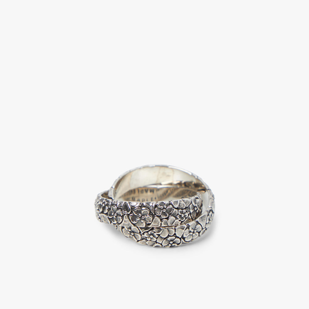 MAPLE Floral Linked Ring / Silver .925