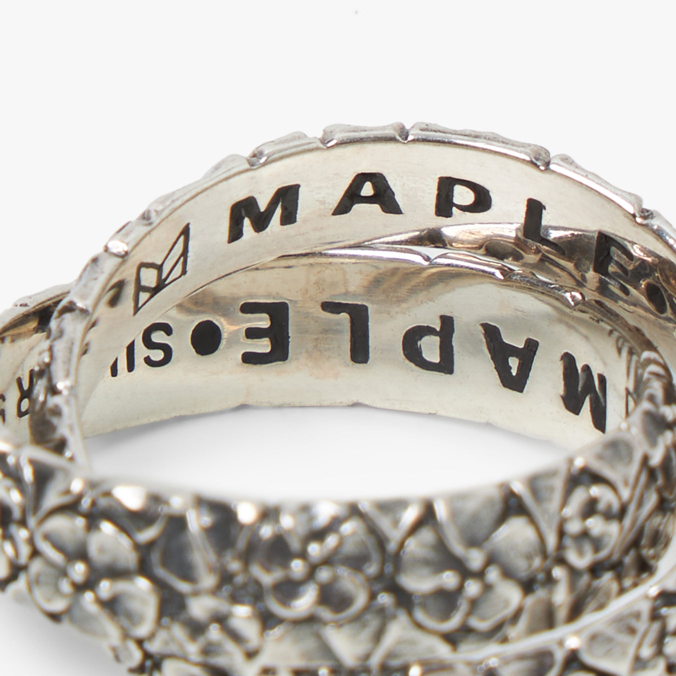 MAPLE Floral Linked Ring / Silver .925