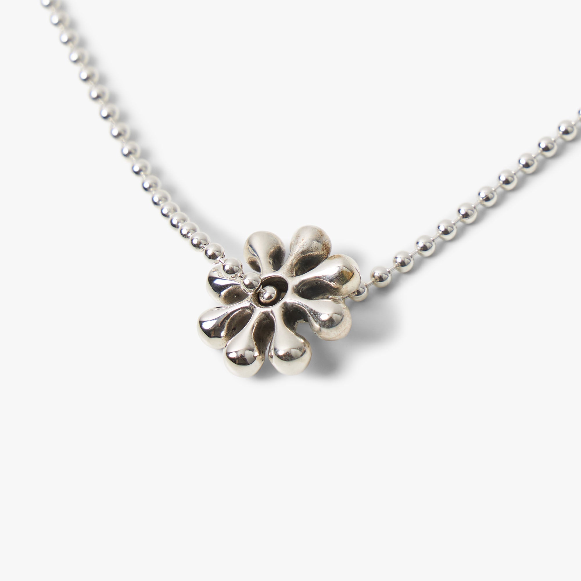 Maple Orbit Pendant with Ball Chain / Silver 925