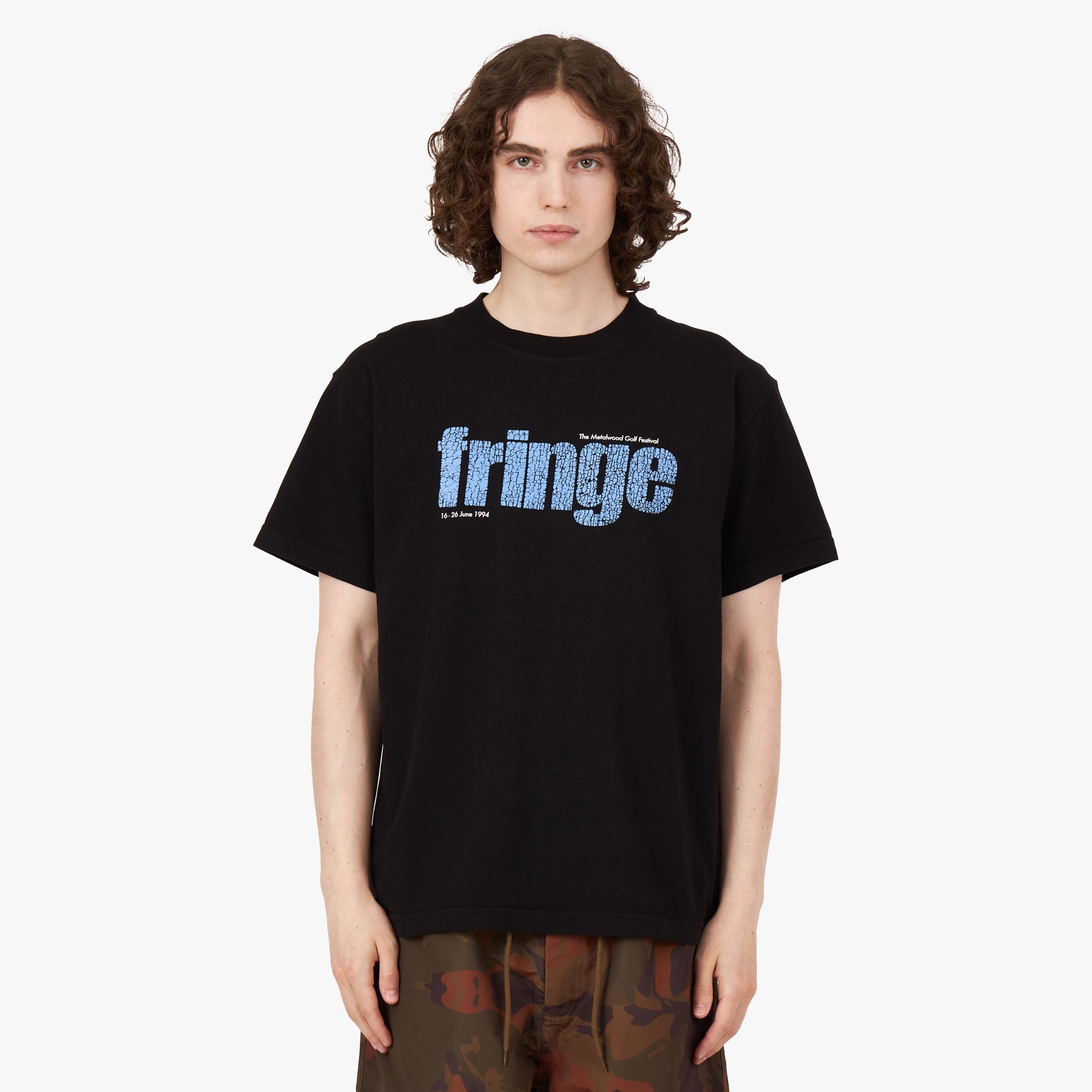 Metalwood Fringe T-shirt / Black