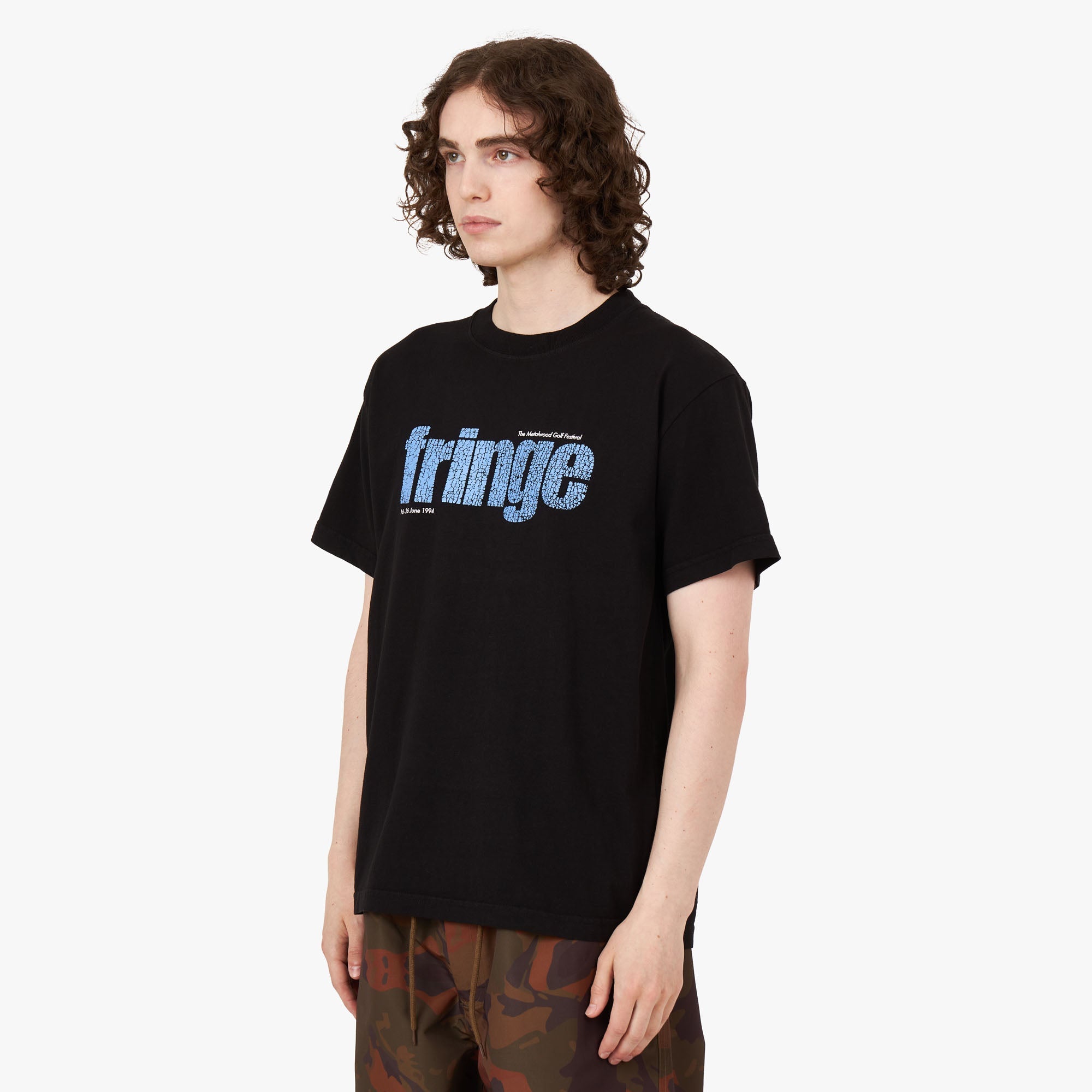 Metalwood Fringe T-shirt / Black