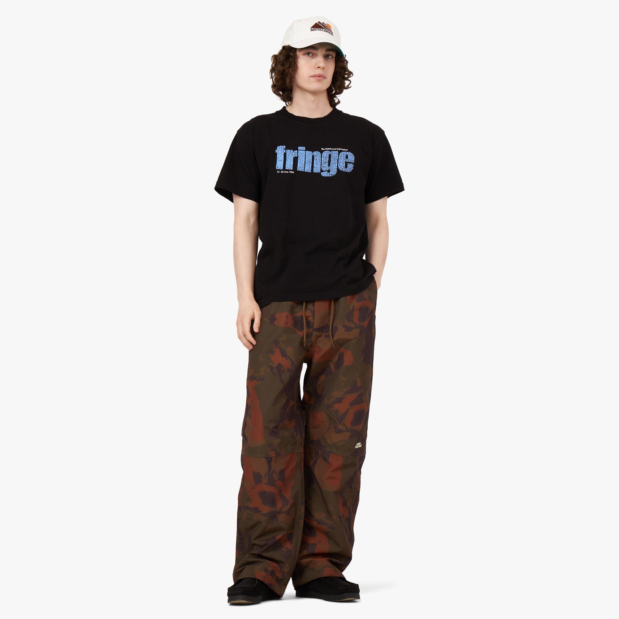 Metalwood Fringe T-shirt / Black