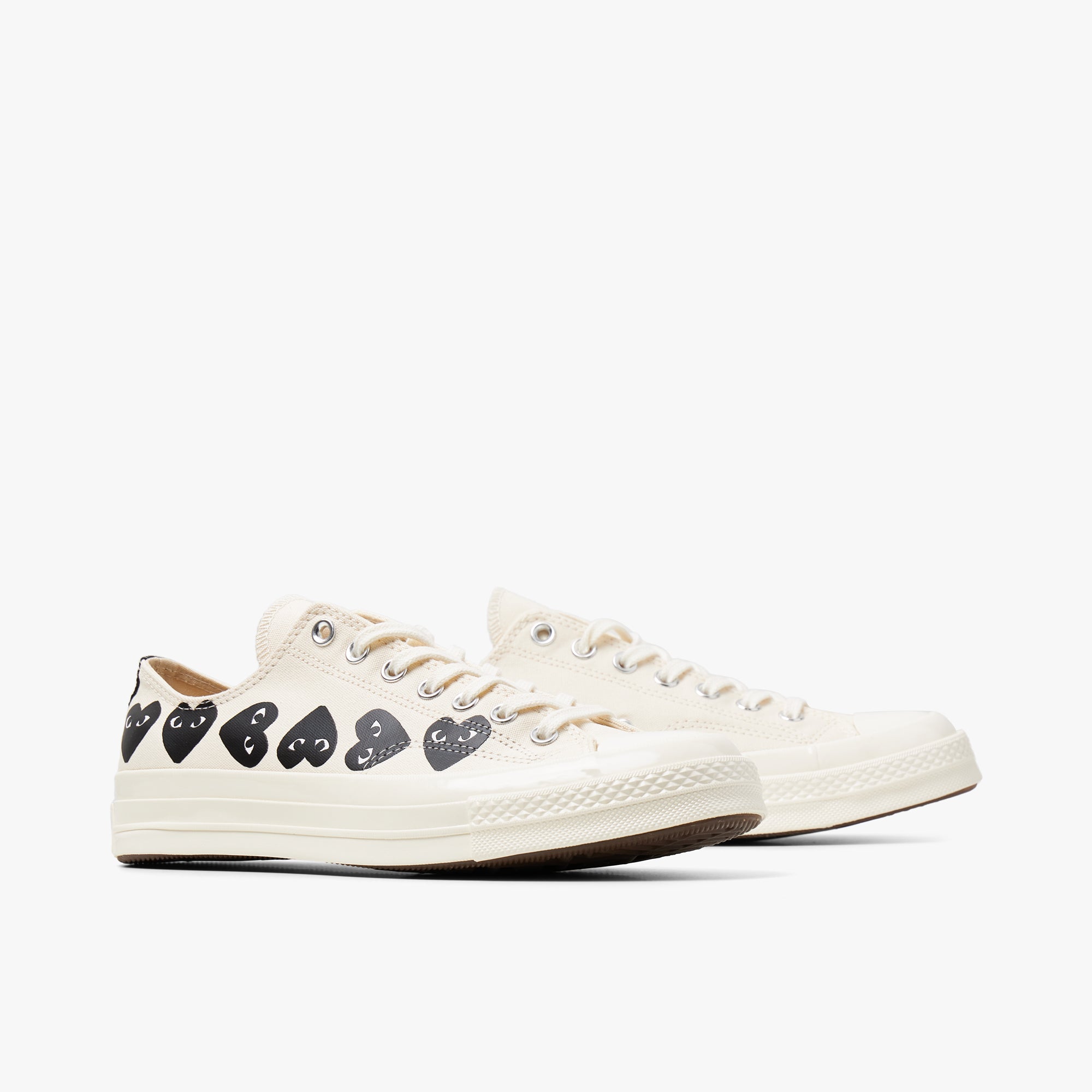 Converse x COMME des GARÇONS PLAY Chuck 70 Ox / Multi Heart Beige