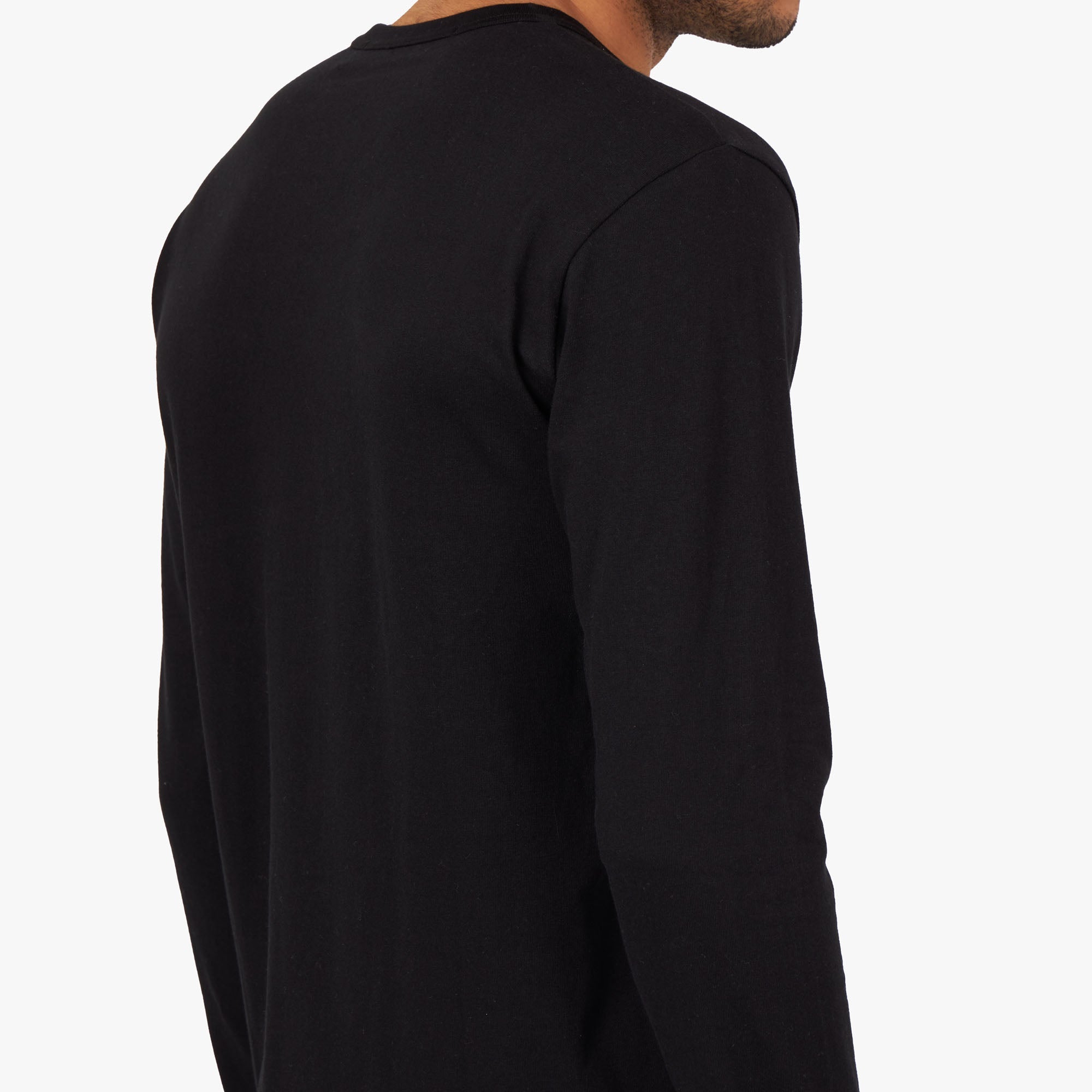 COMME des GARÇONS PLAY Black Heart Long Sleeve T-shirt / Black