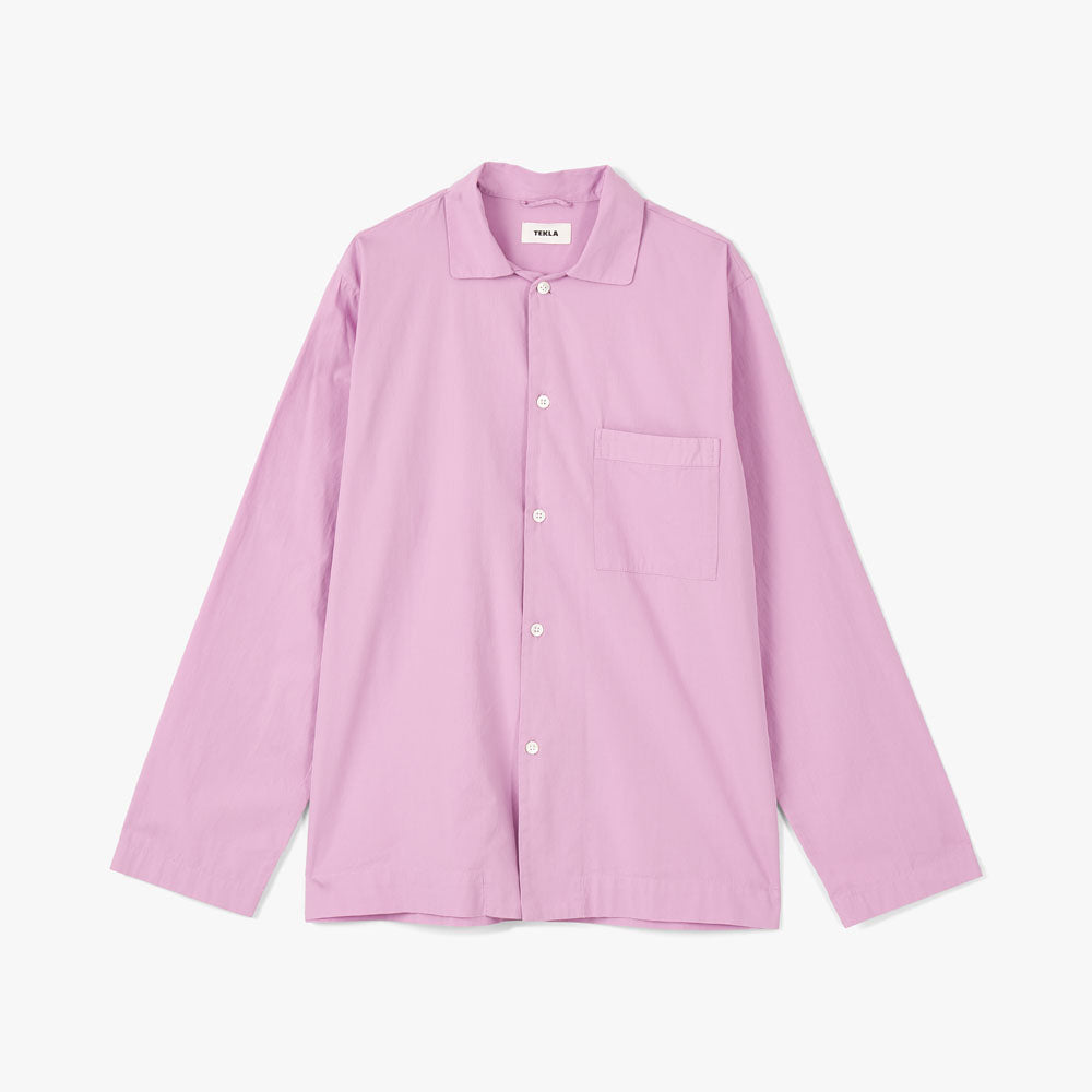Tekla Poplin Long Sleeve Shirt / Purple Pink