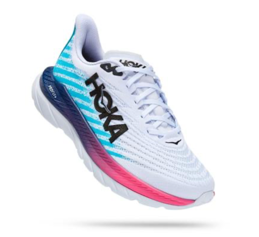 MEN'S HOKA MACH 5 | WHITE / SCUBA BLUE