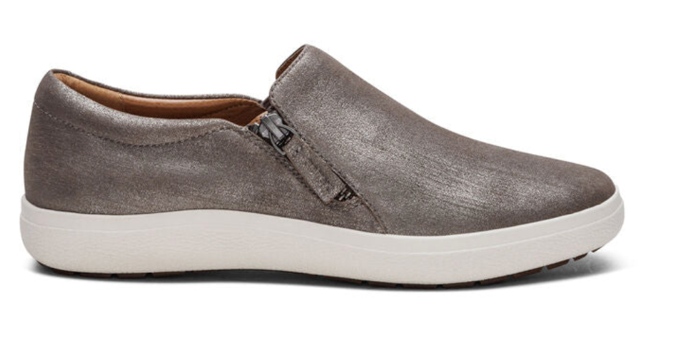 WOMEN'S AETREX JENNA SLIP-ON | BRUSHED SILVER