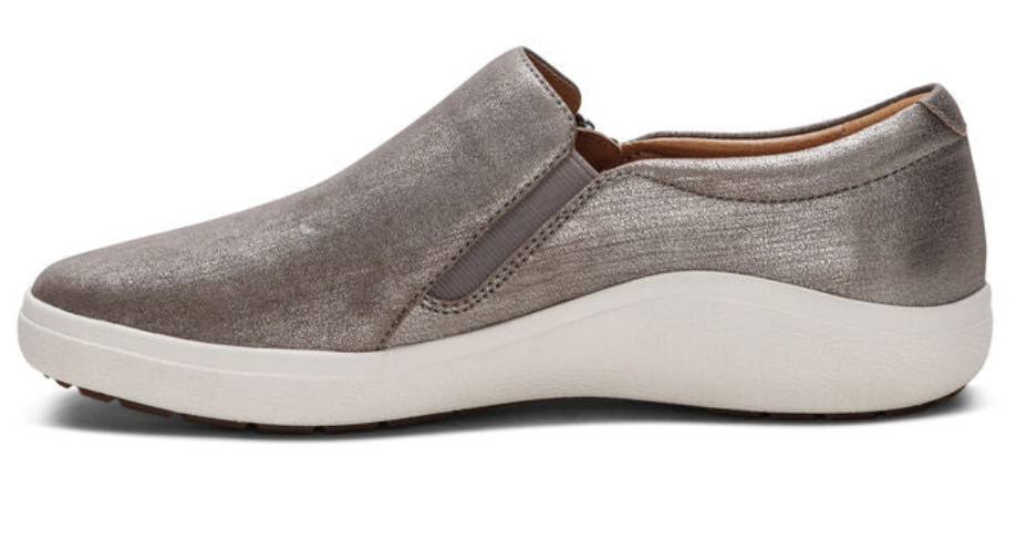 WOMEN'S AETREX JENNA SLIP-ON | BRUSHED SILVER