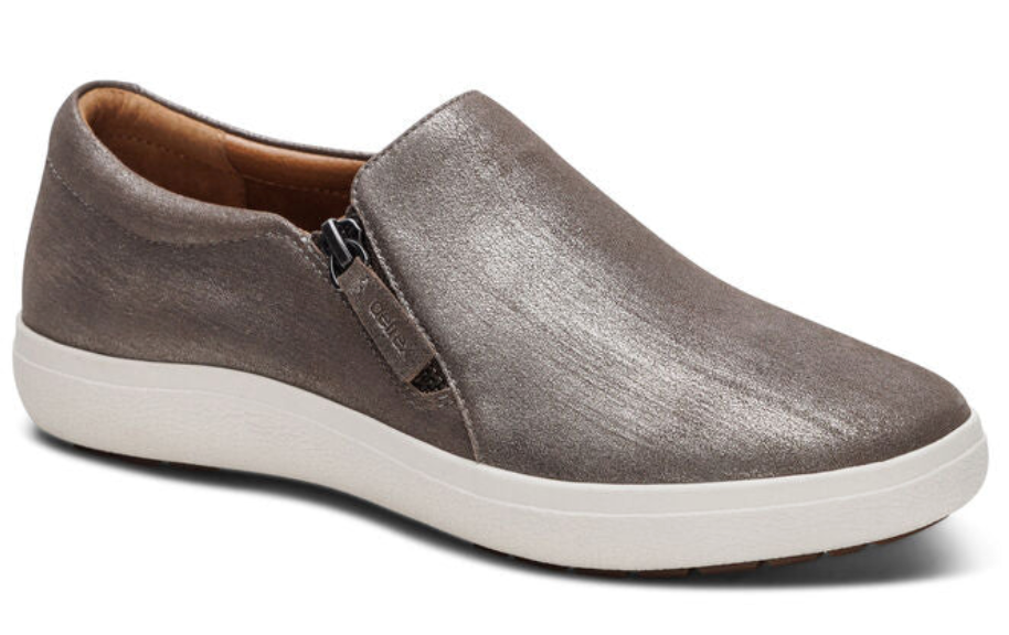 WOMEN'S AETREX JENNA SLIP-ON | BRUSHED SILVER