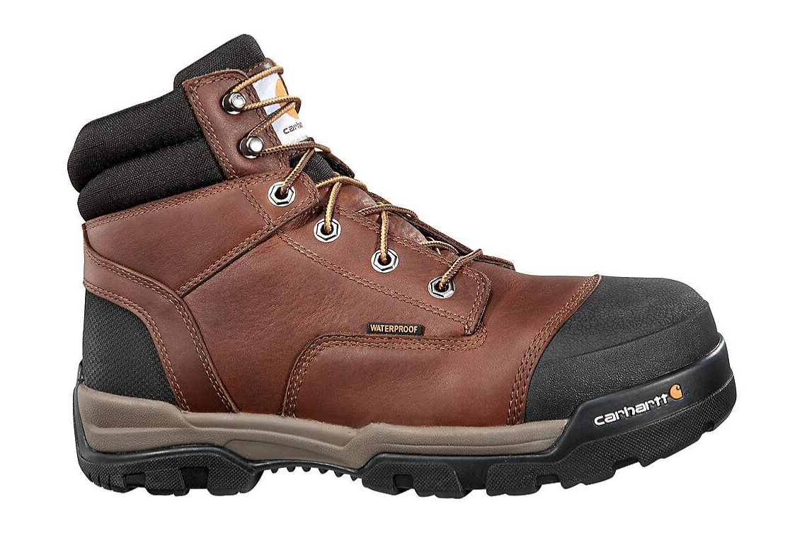 MEN'S CARHARTT GROUND FORCE WATERPROOF 6-INCH COMPOSITE TOE WORK | PEANUT OIL TAN LEATHER