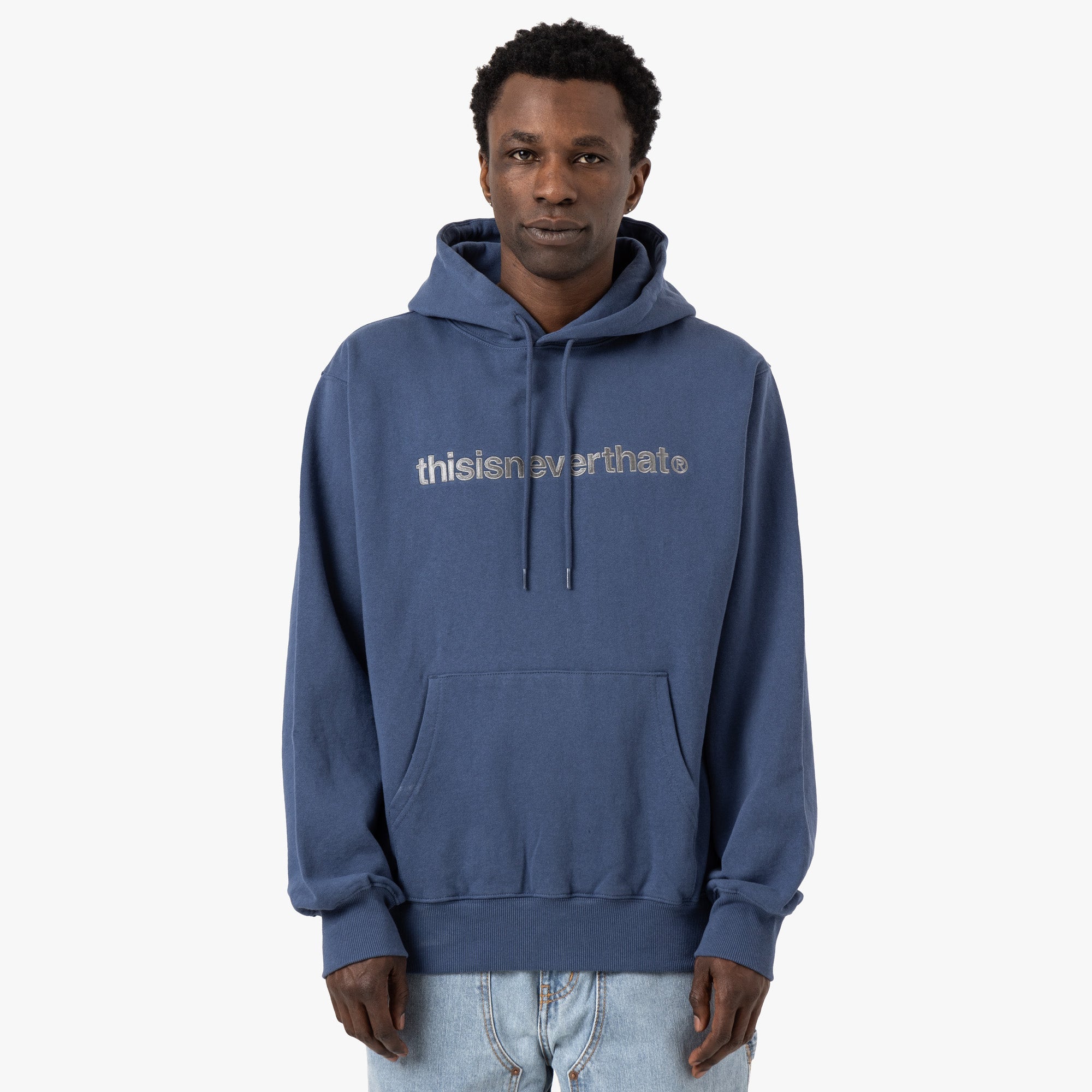 thisisneverthat T-Logo Hoodie / Deep Water