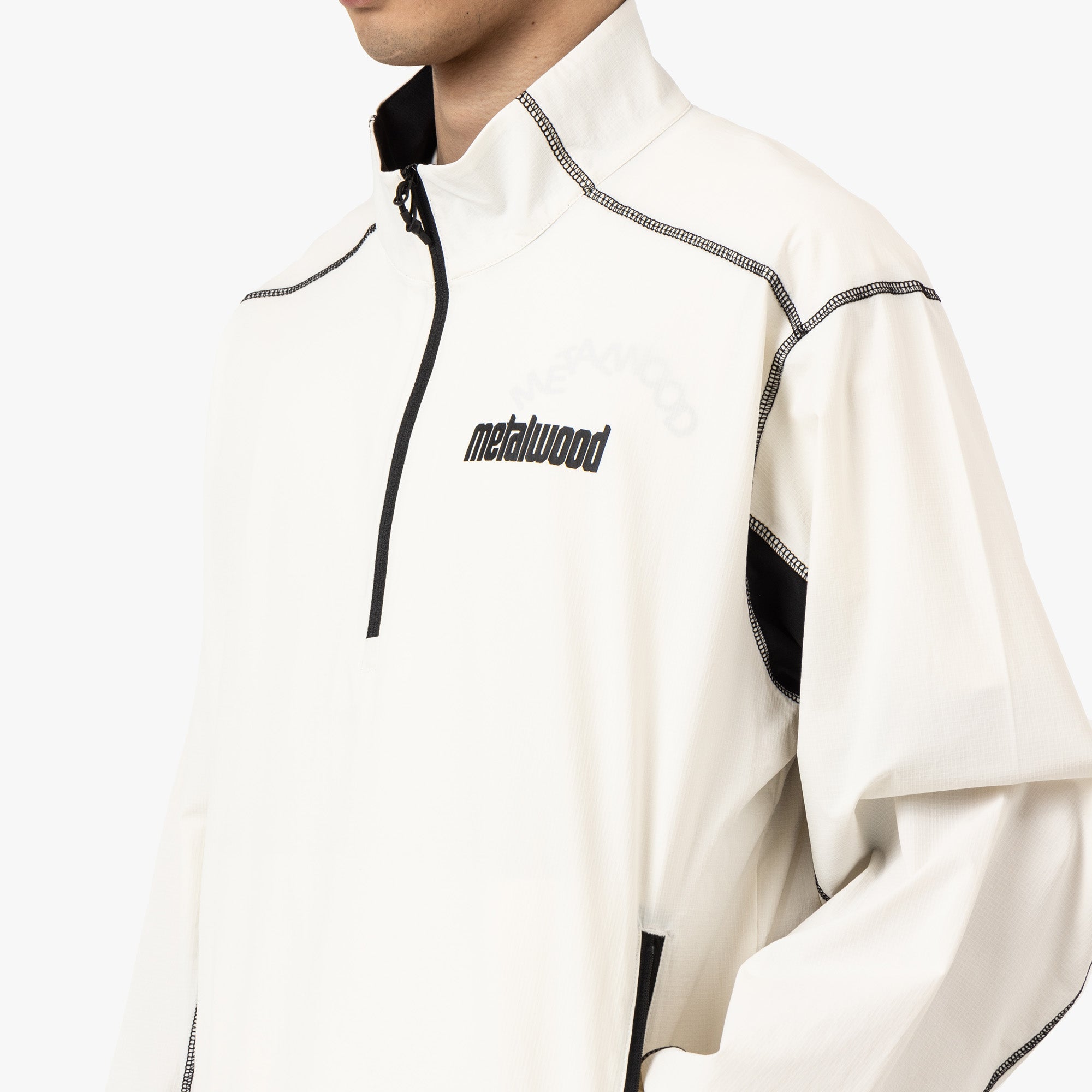 Metalwood Tech 1/4 Zip Pullover Jacket / White