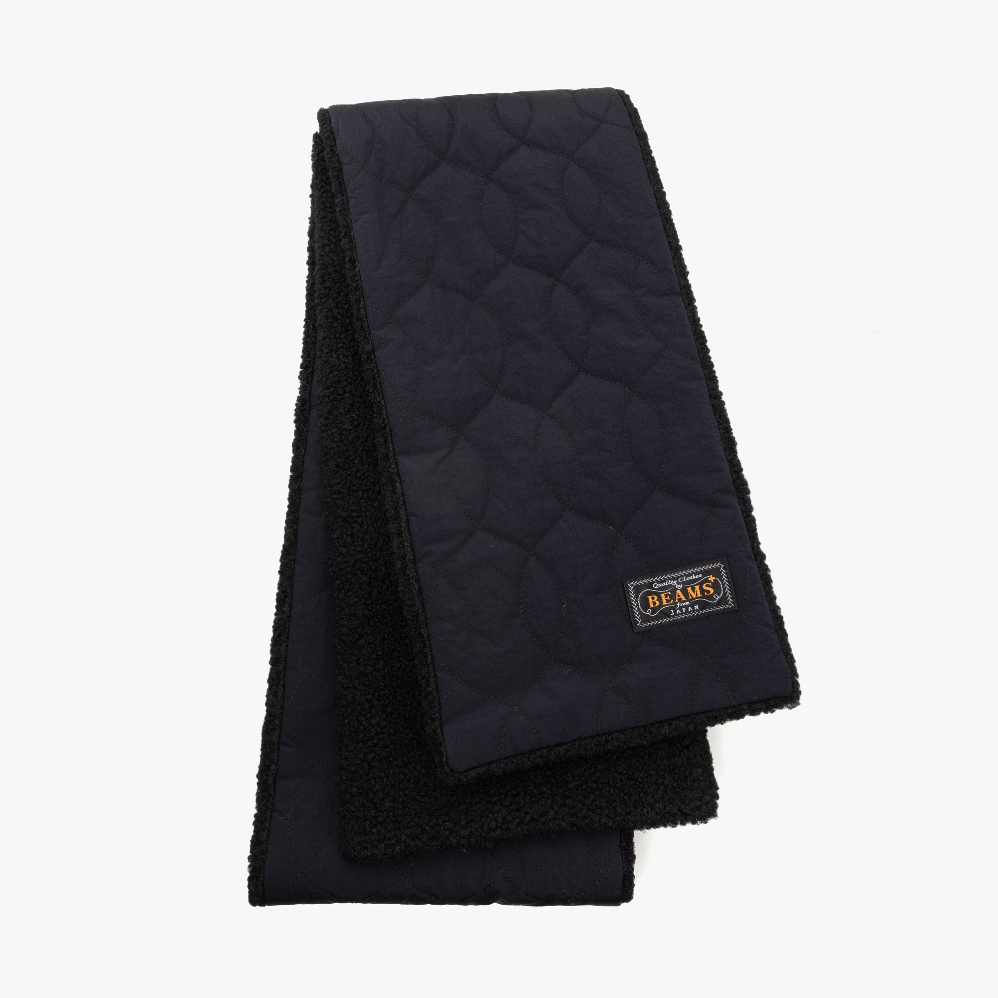BEAMS PLUS Muffler / Boa Quilt / Black