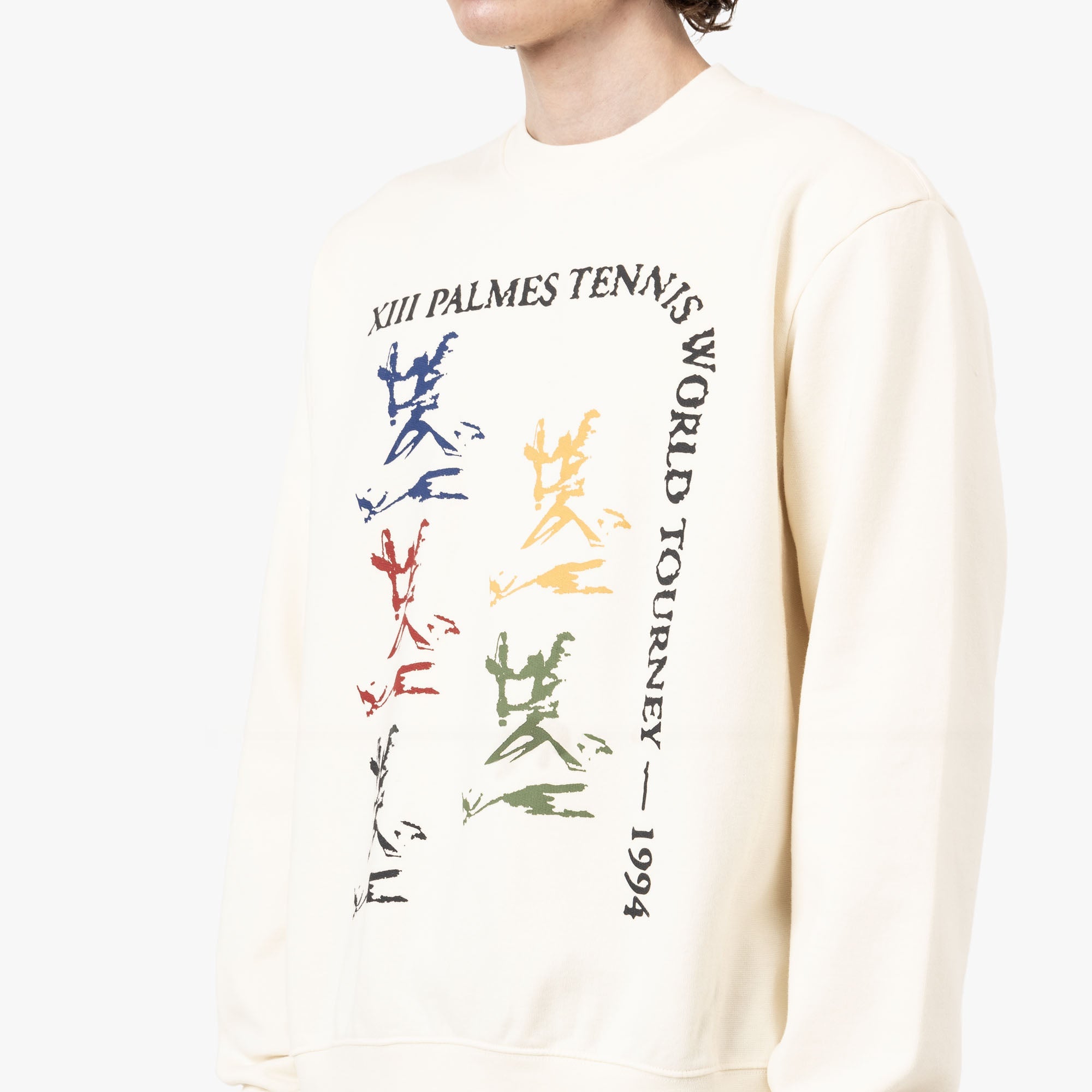 Palmes Tourney Crewneck Off White