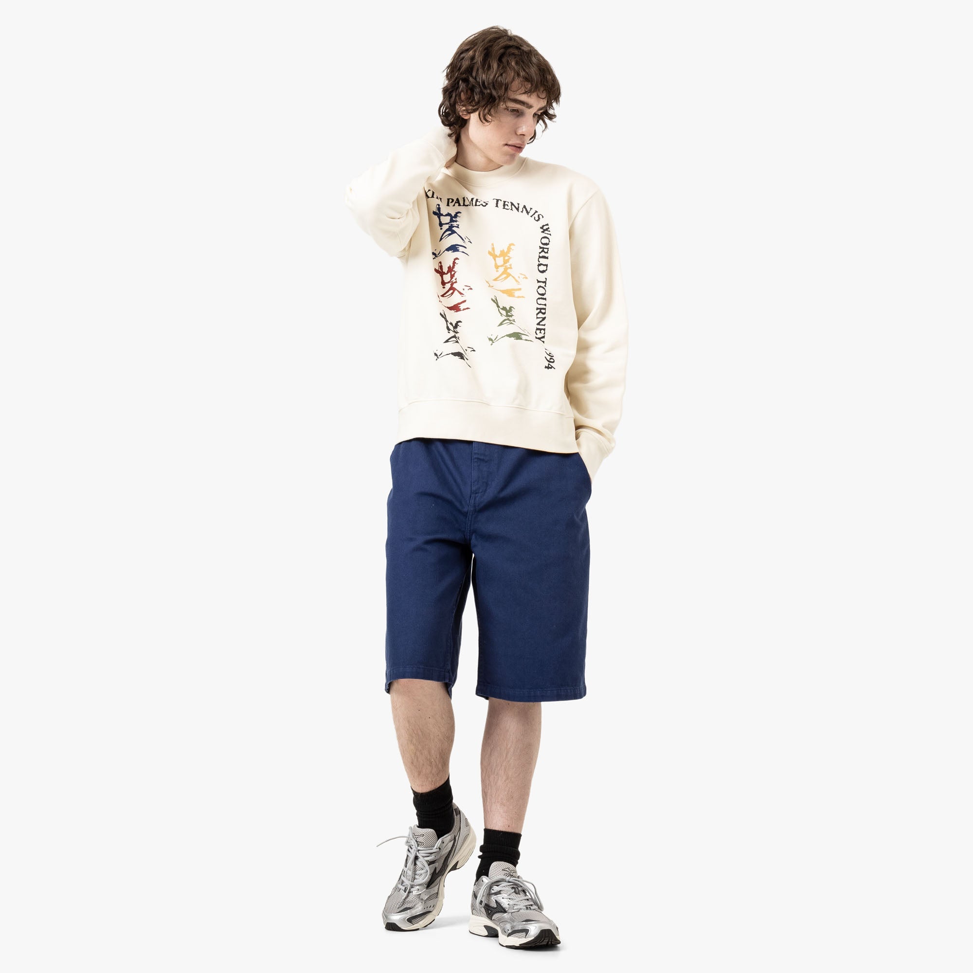 Palmes Tourney Crewneck Off White
