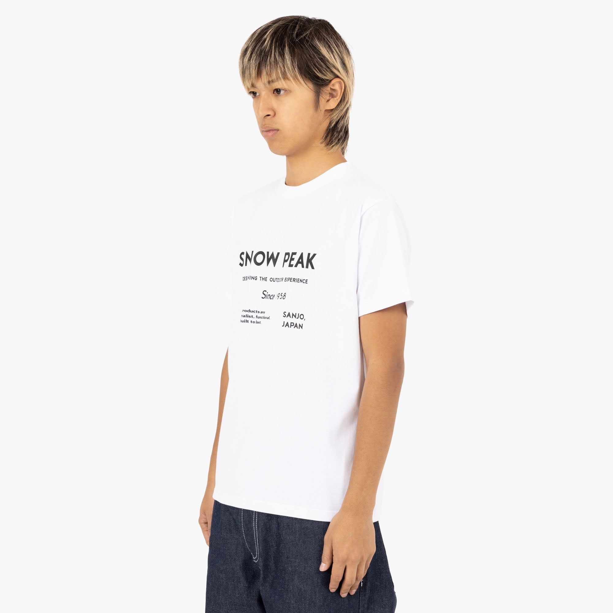 Snow Peak SP Typography T-Shirt / White