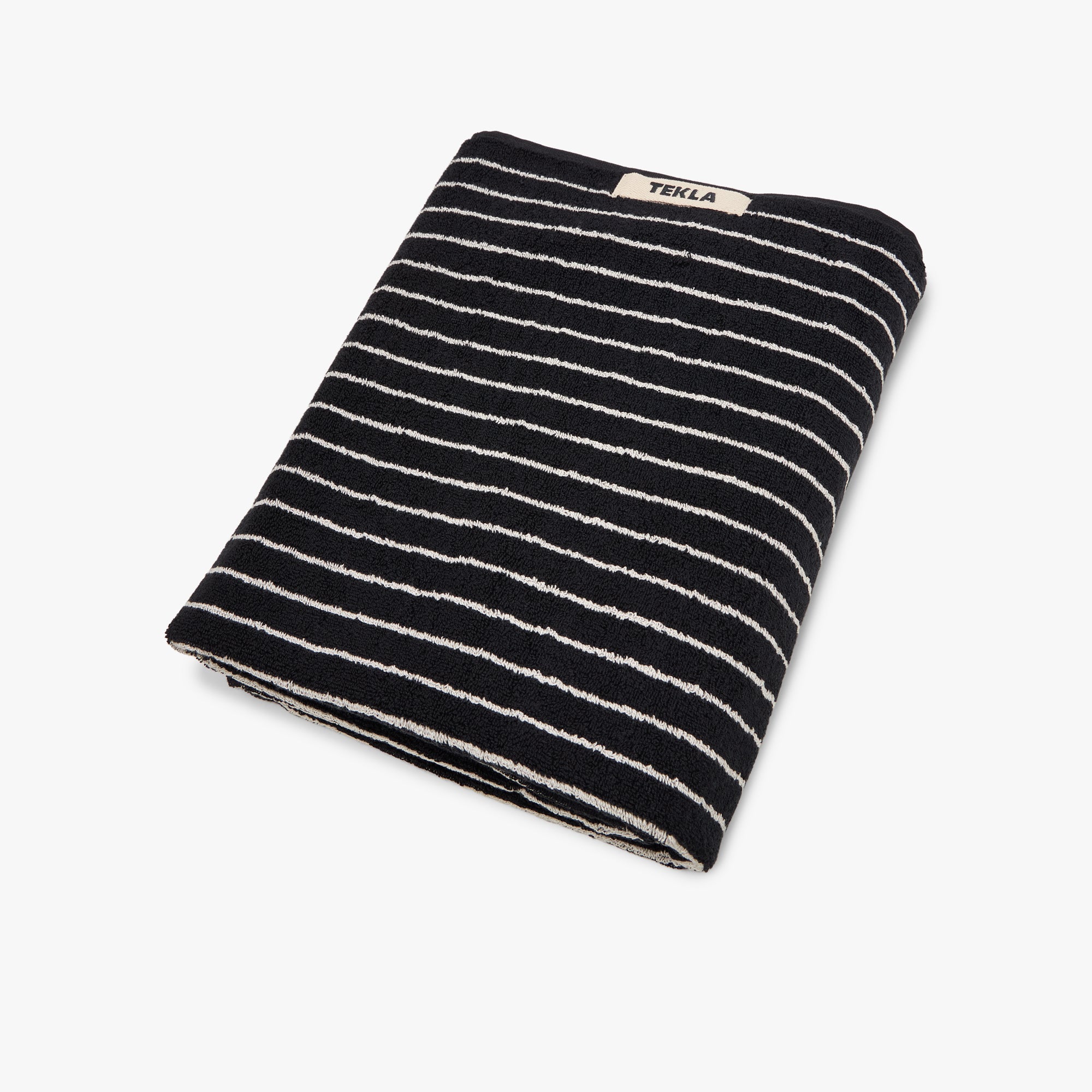 Tekla Bath Towel / Black Stripes