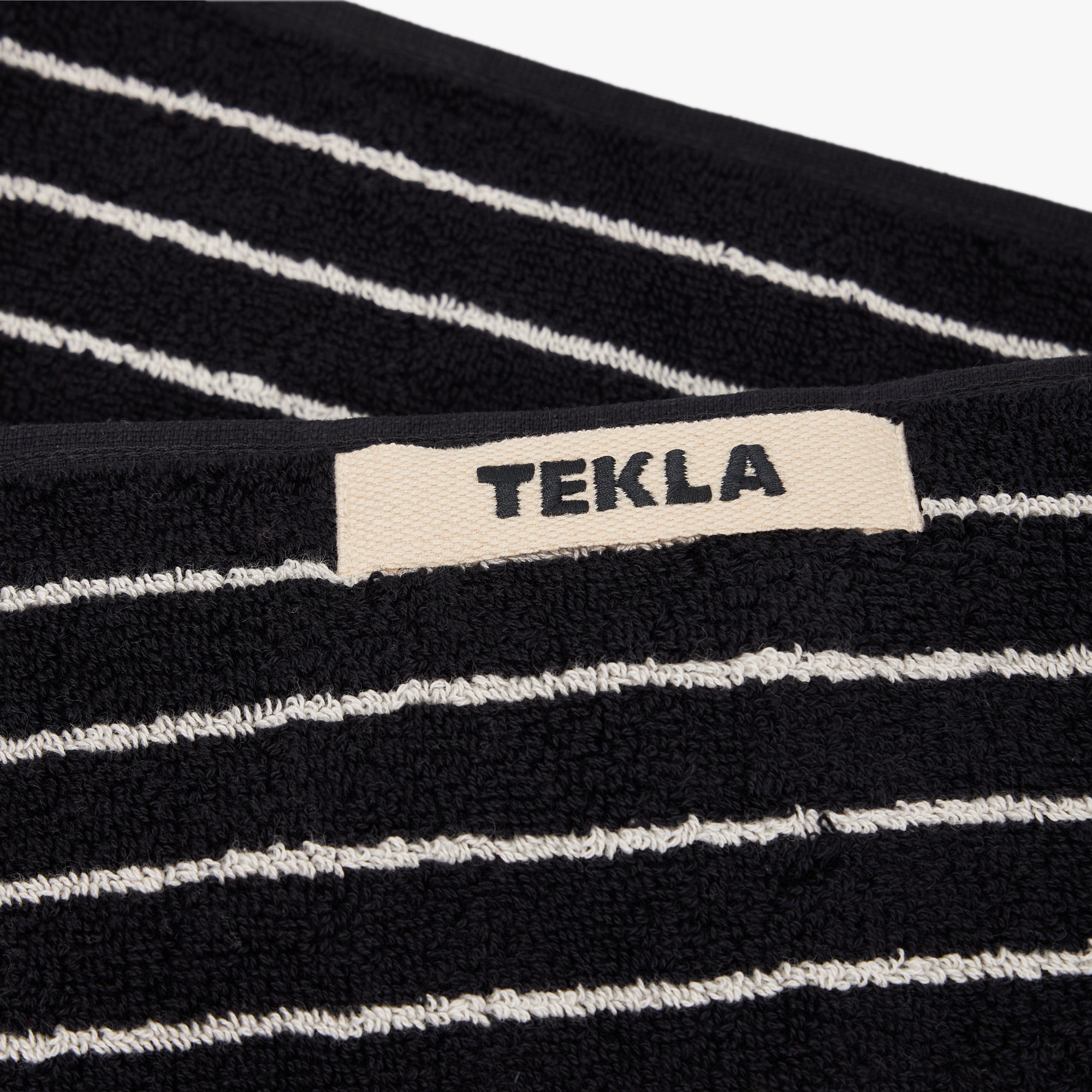 Tekla Bath Towel / Black Stripes