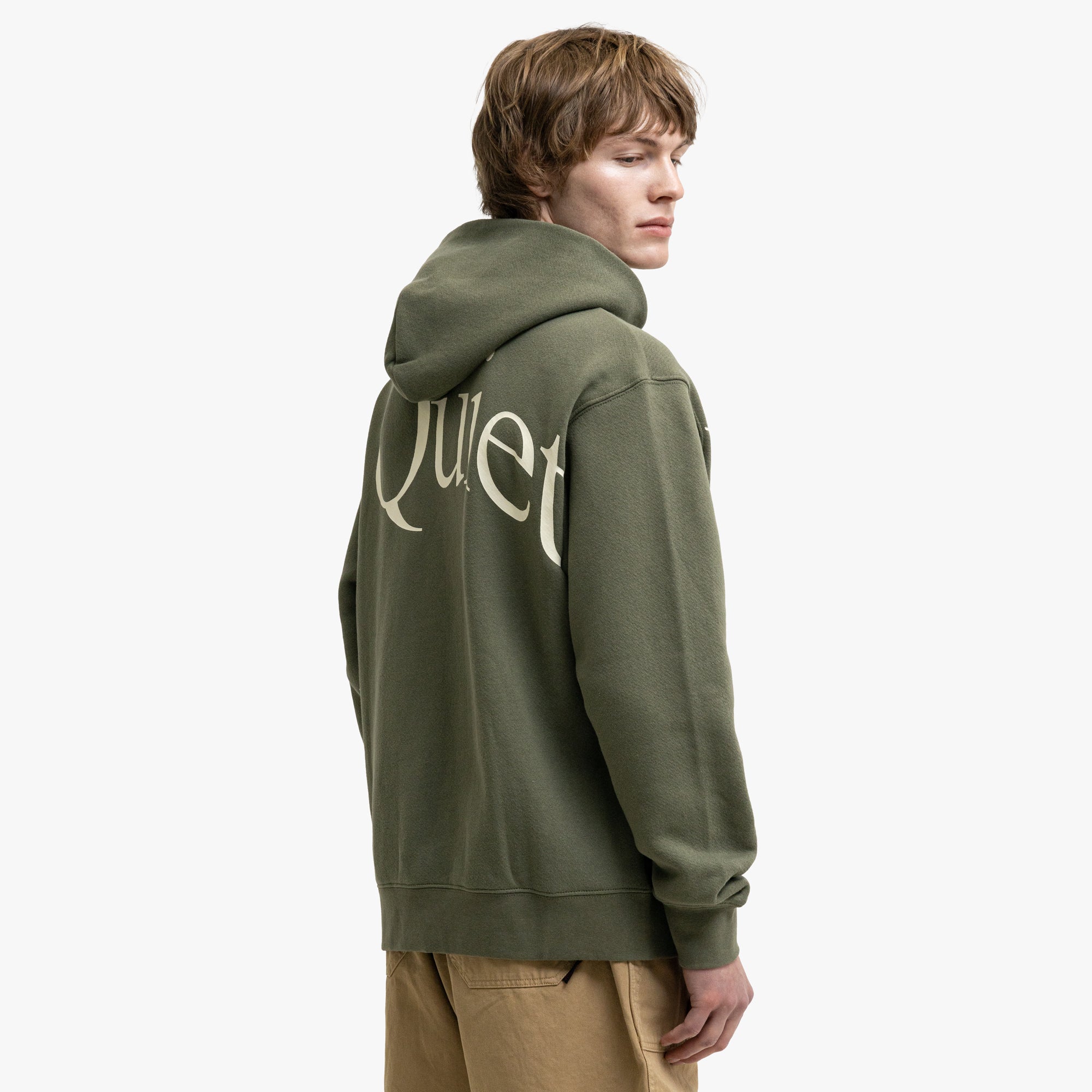 Museum Of Peace & Quiet Jumbo Wordmark Hoodie Olive